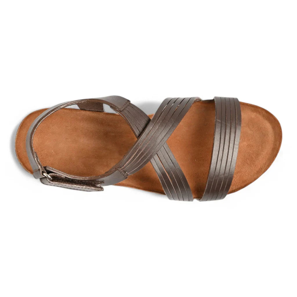 Vigo Cork Wedge in Brown