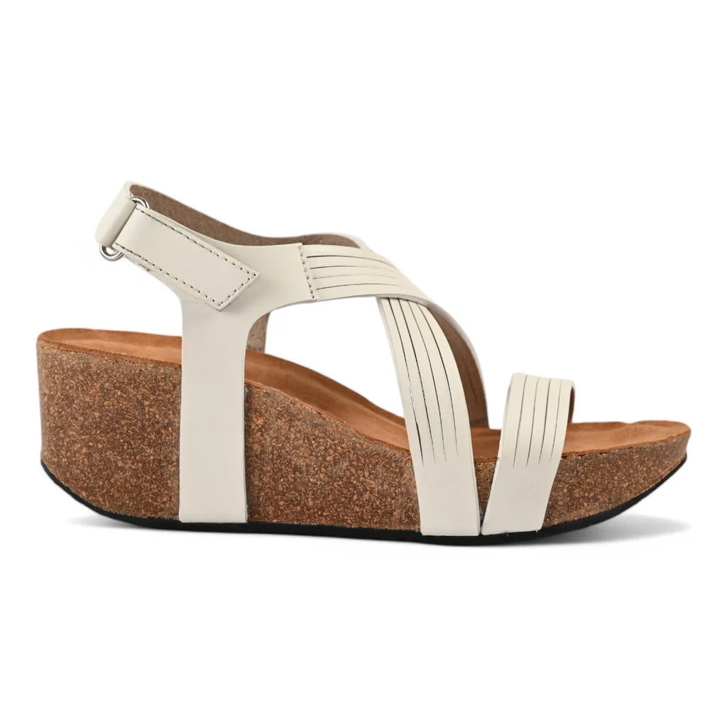 Vigo Cork Wedges in White for Women