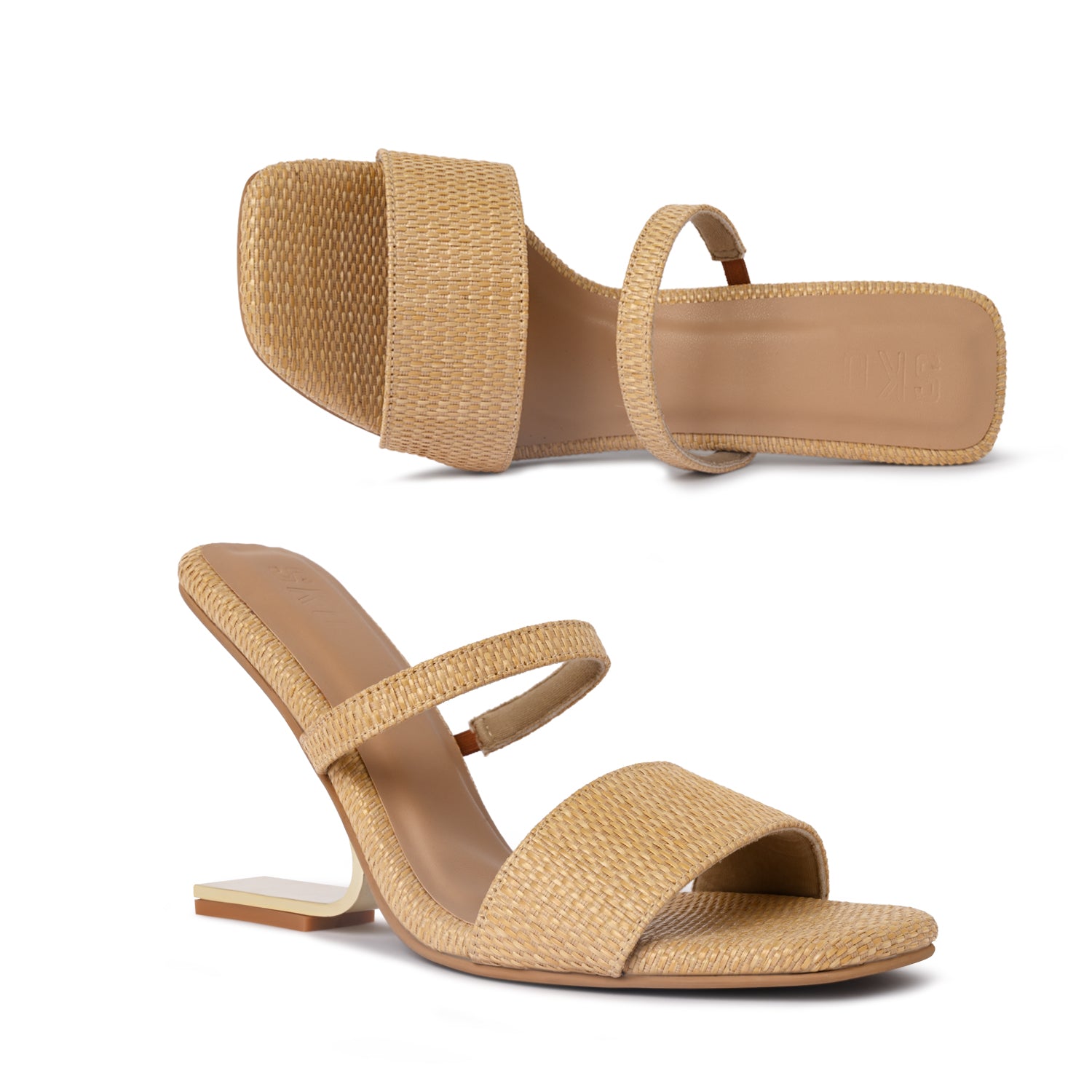 Fondi Raffia Heels For Women