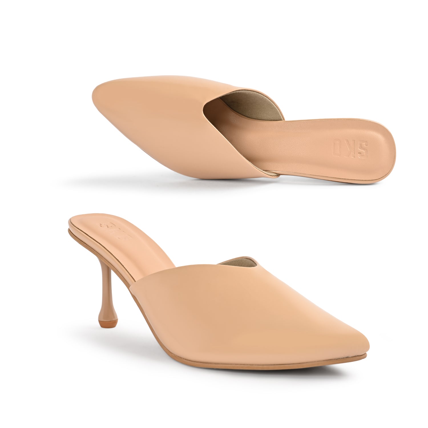 Laura in Beige Patent Heels for Women