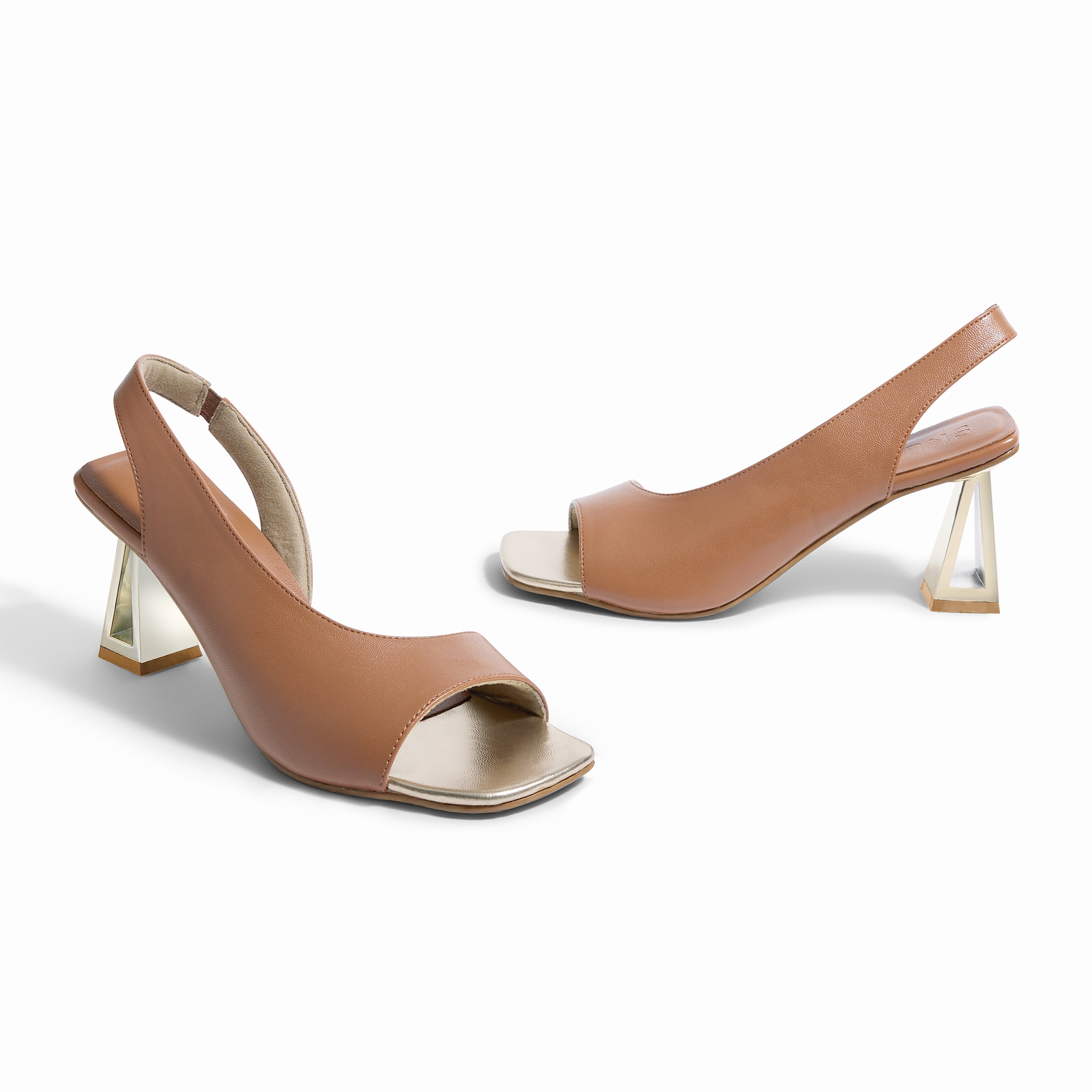 Rimini Tan Heels For Women