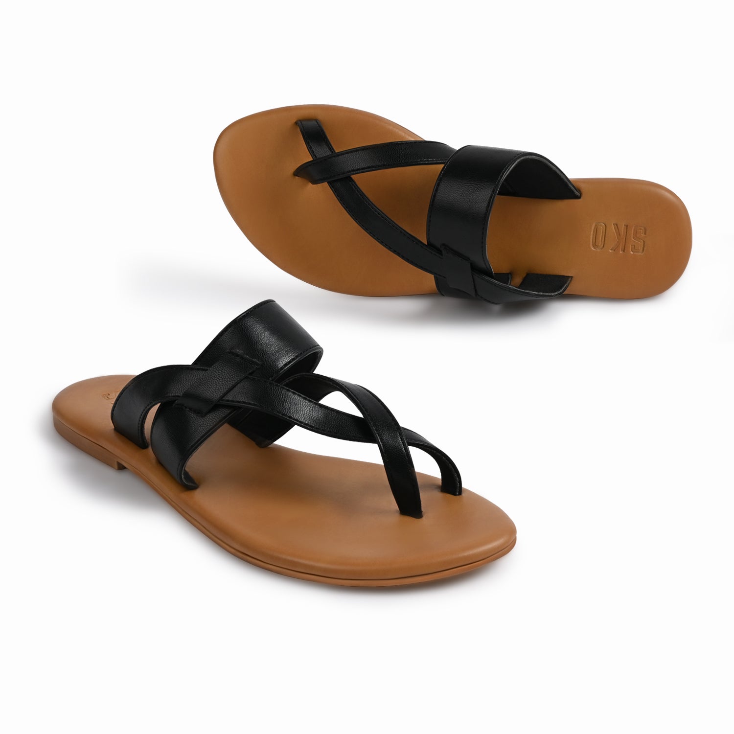 Genoa Flats in Black