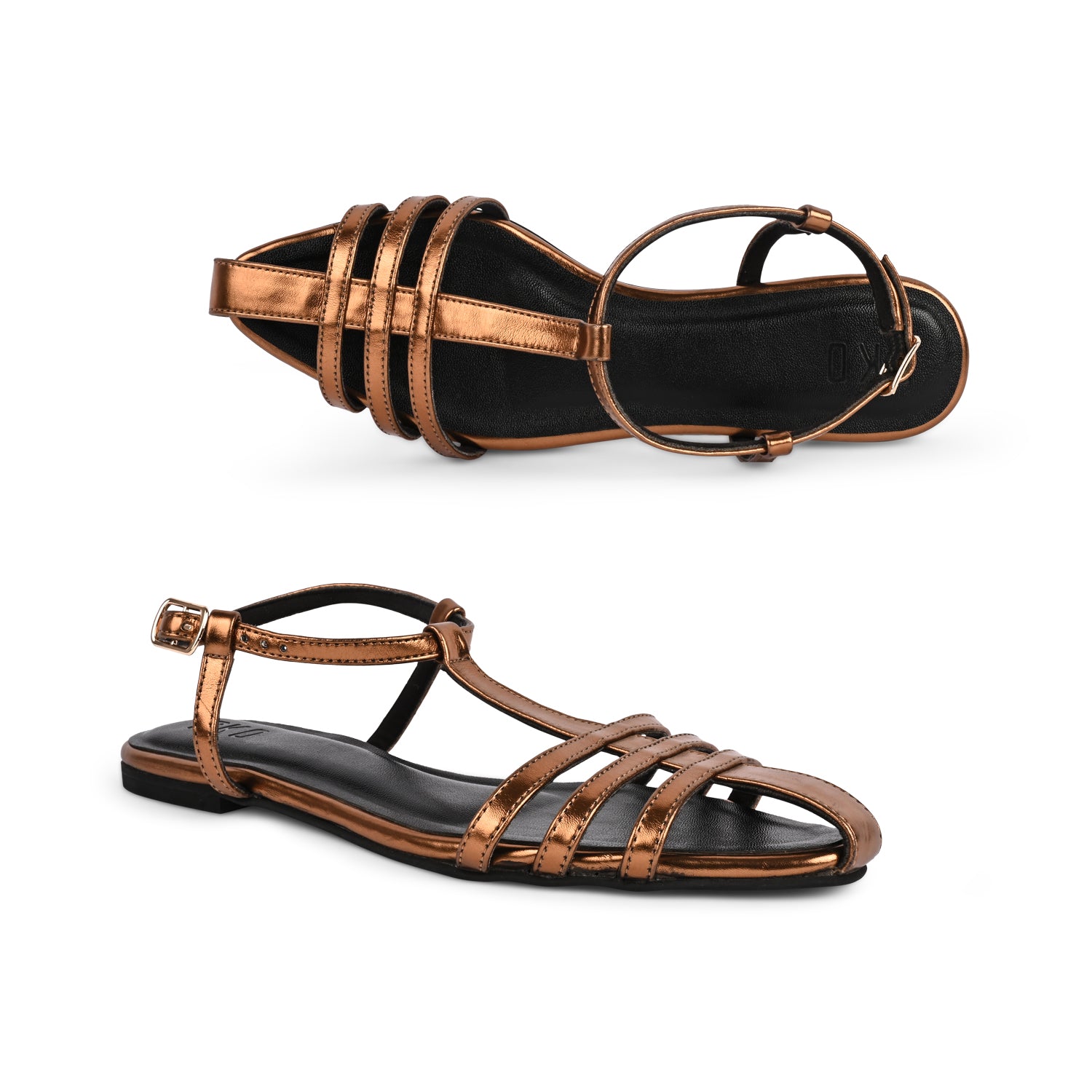 Delos Bronze Flats