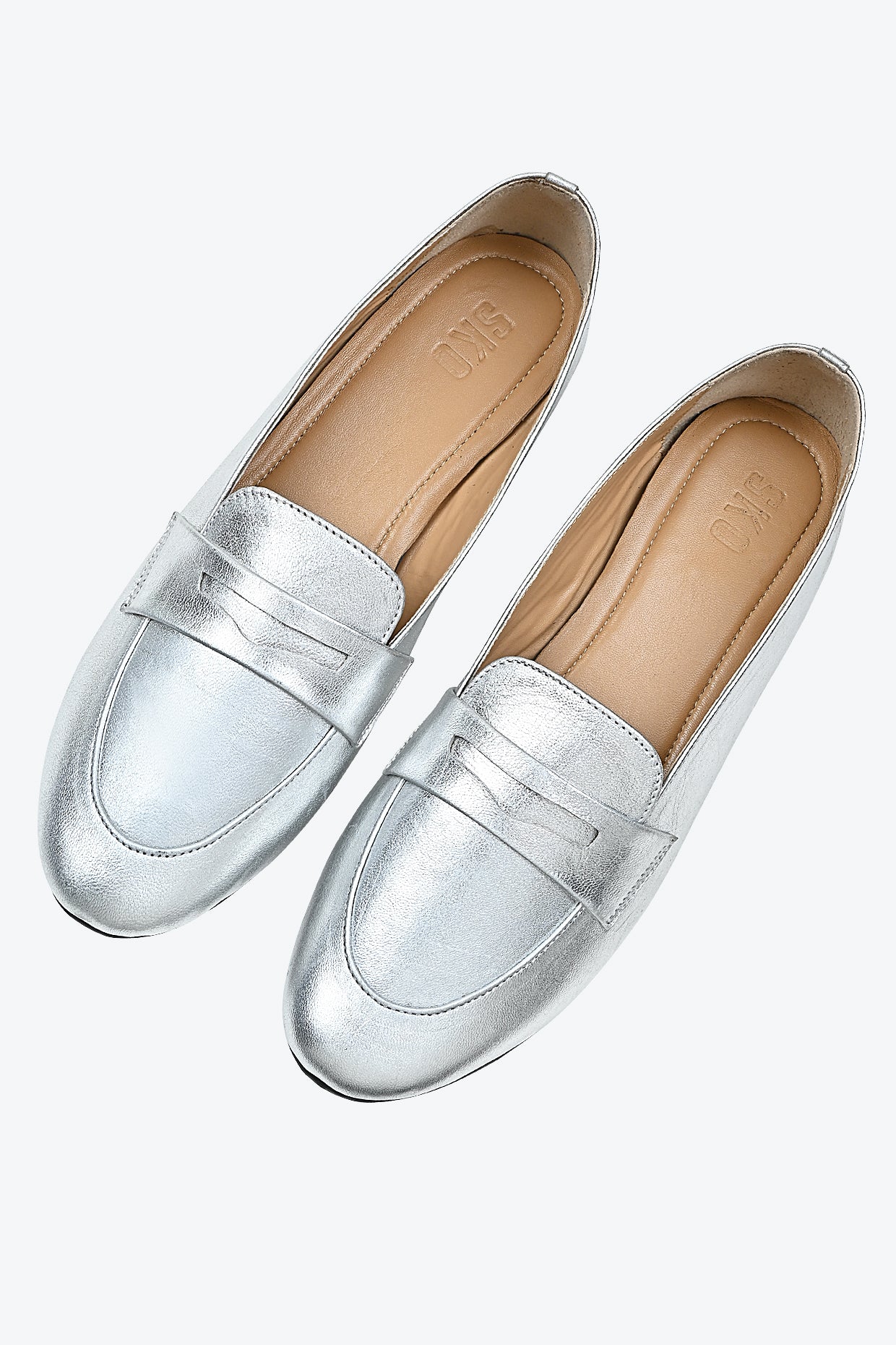 Kate Silver Loafers For Women