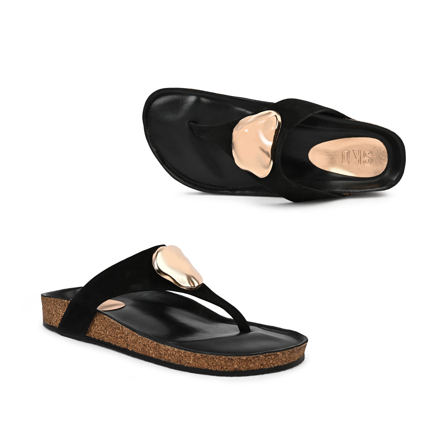 Valencia in Black Flats For Women