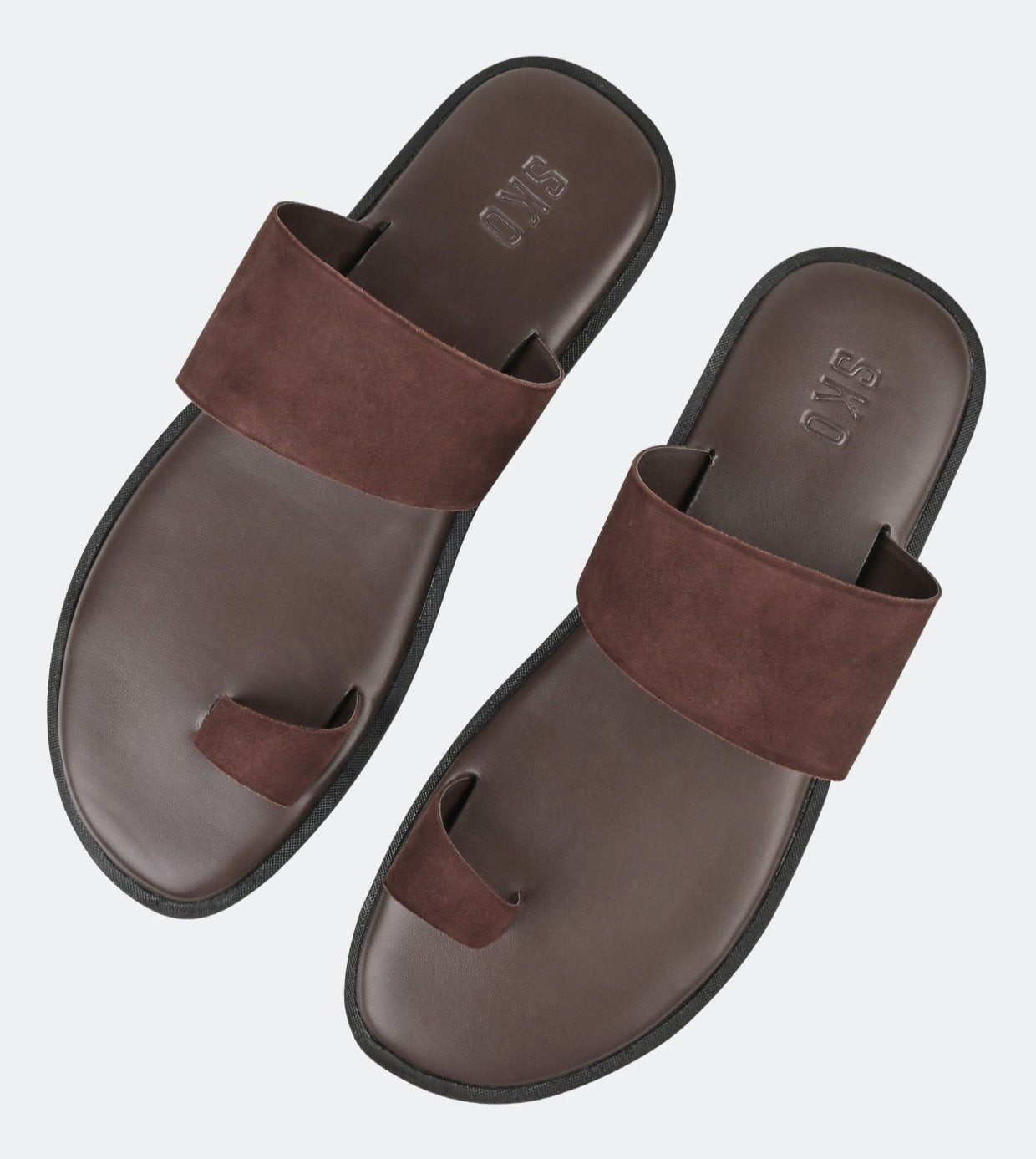 Capri Brown Suede Slippers For Men