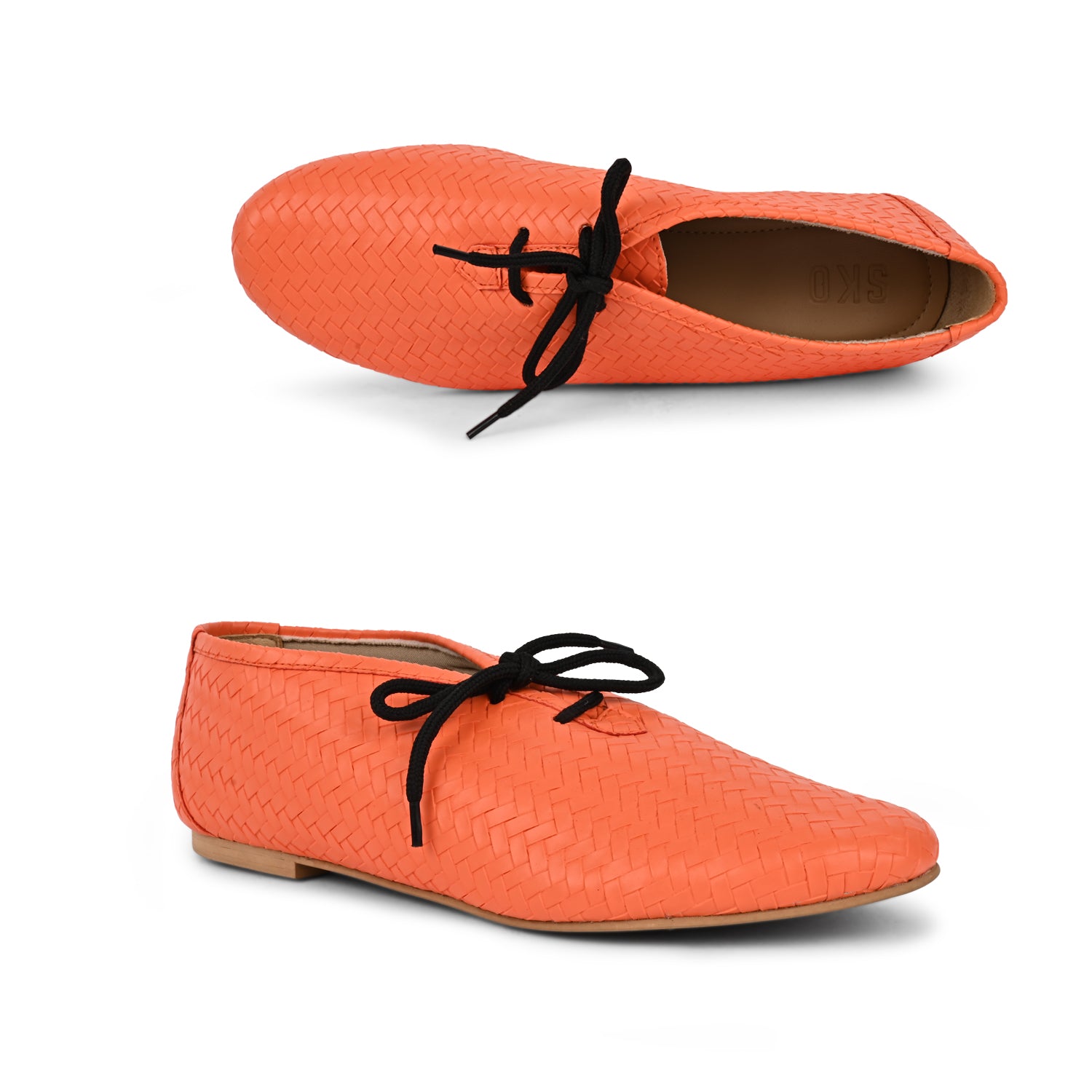 Freya in Orange Derby Shoes