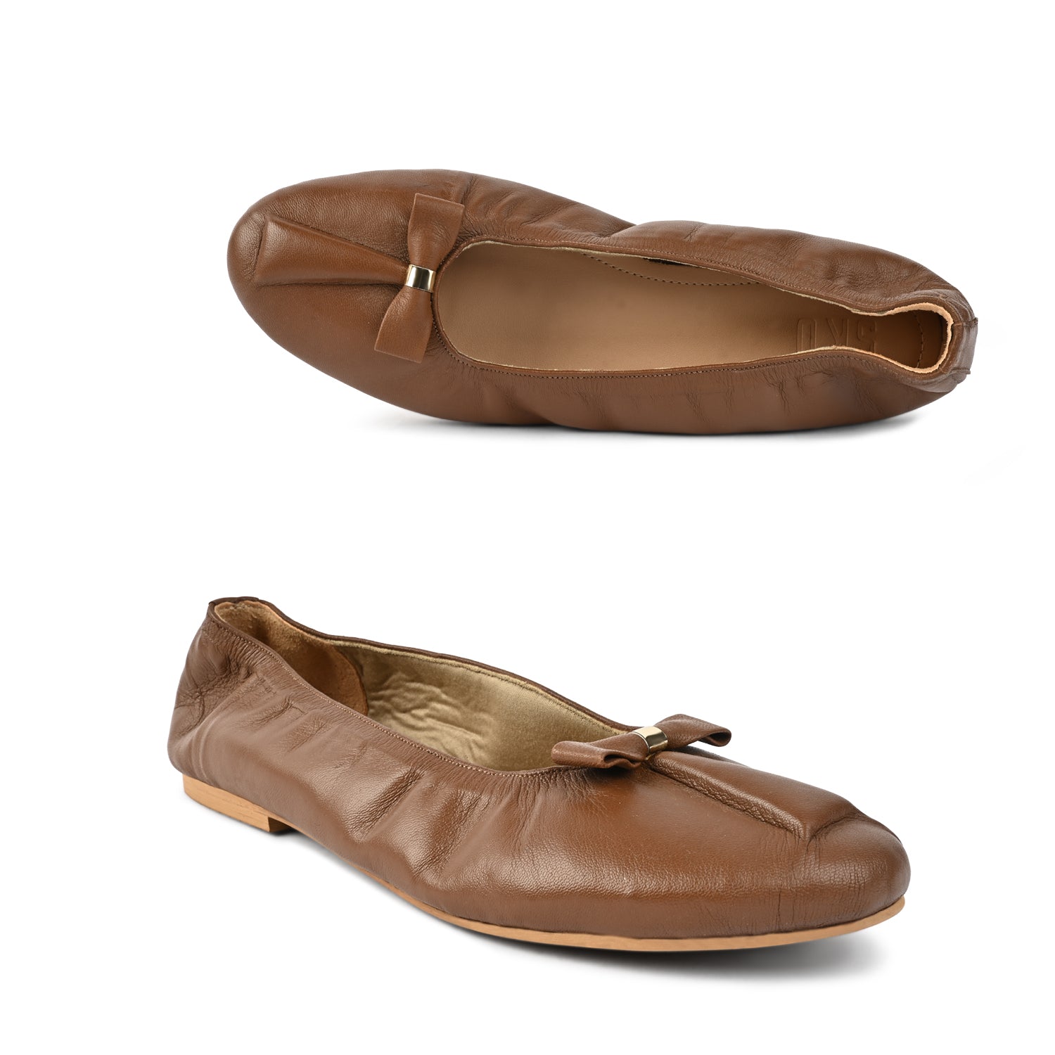 Suzy Dark Tan Ballerinas For Women
