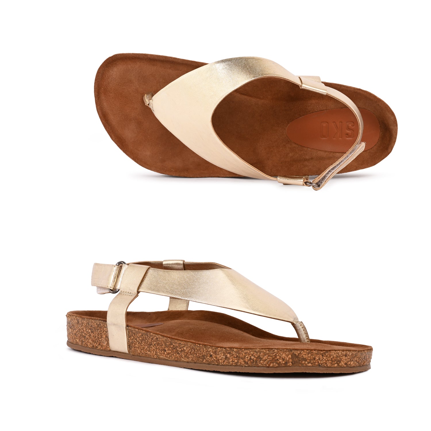 LecceX in Gold Flats For Women