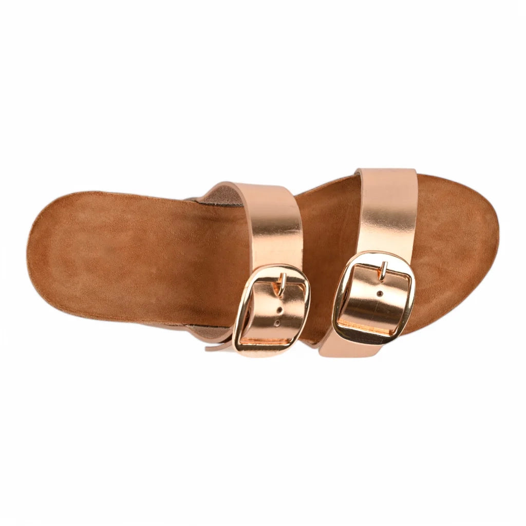 Ibiza Cork Wedges in Rose Gold for Women