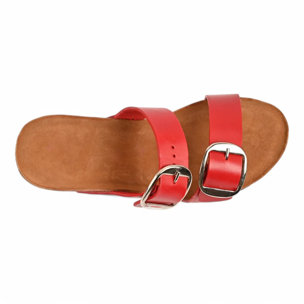 Ibiza Cork Wedges in Red for Women