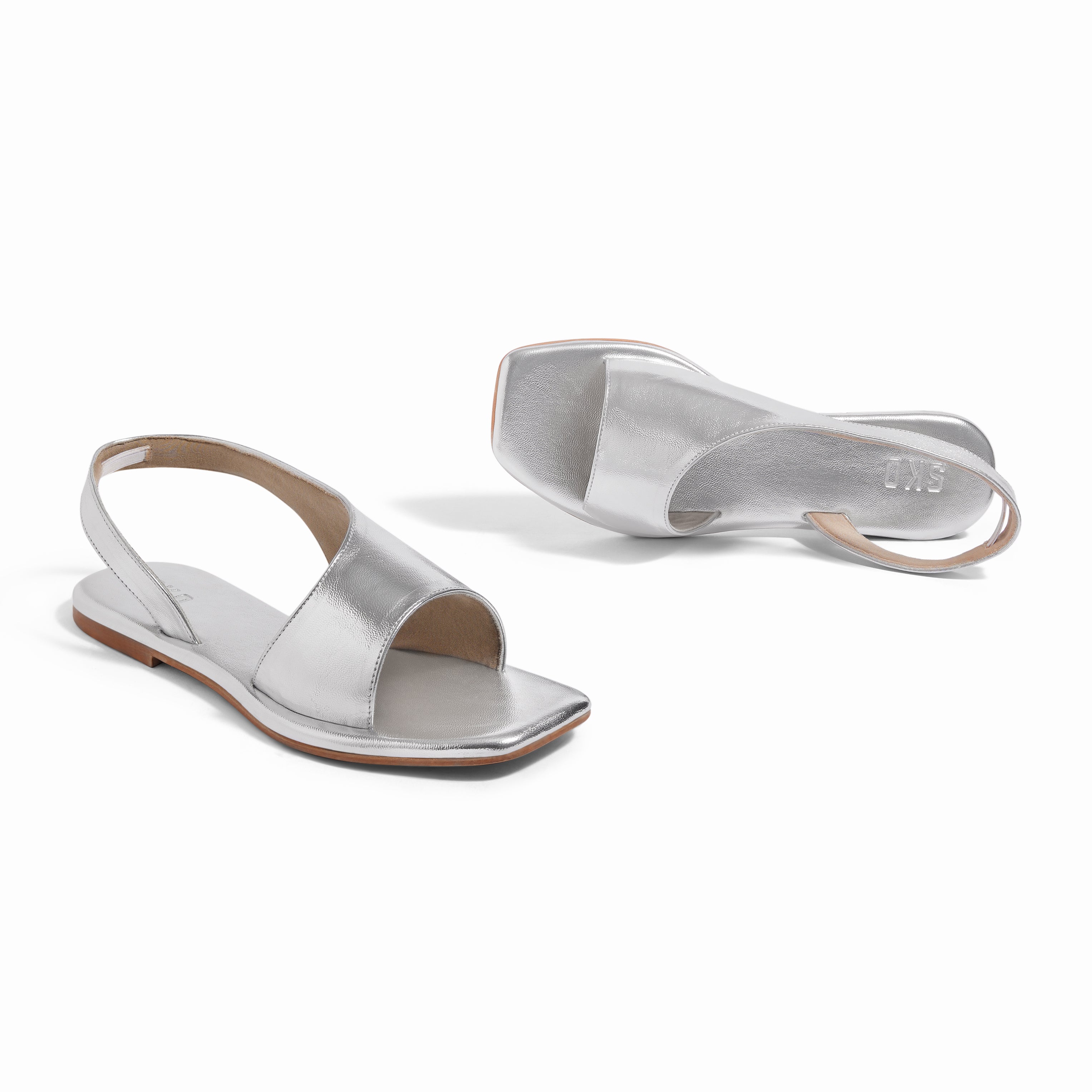 Turin Silver Flat Sandal