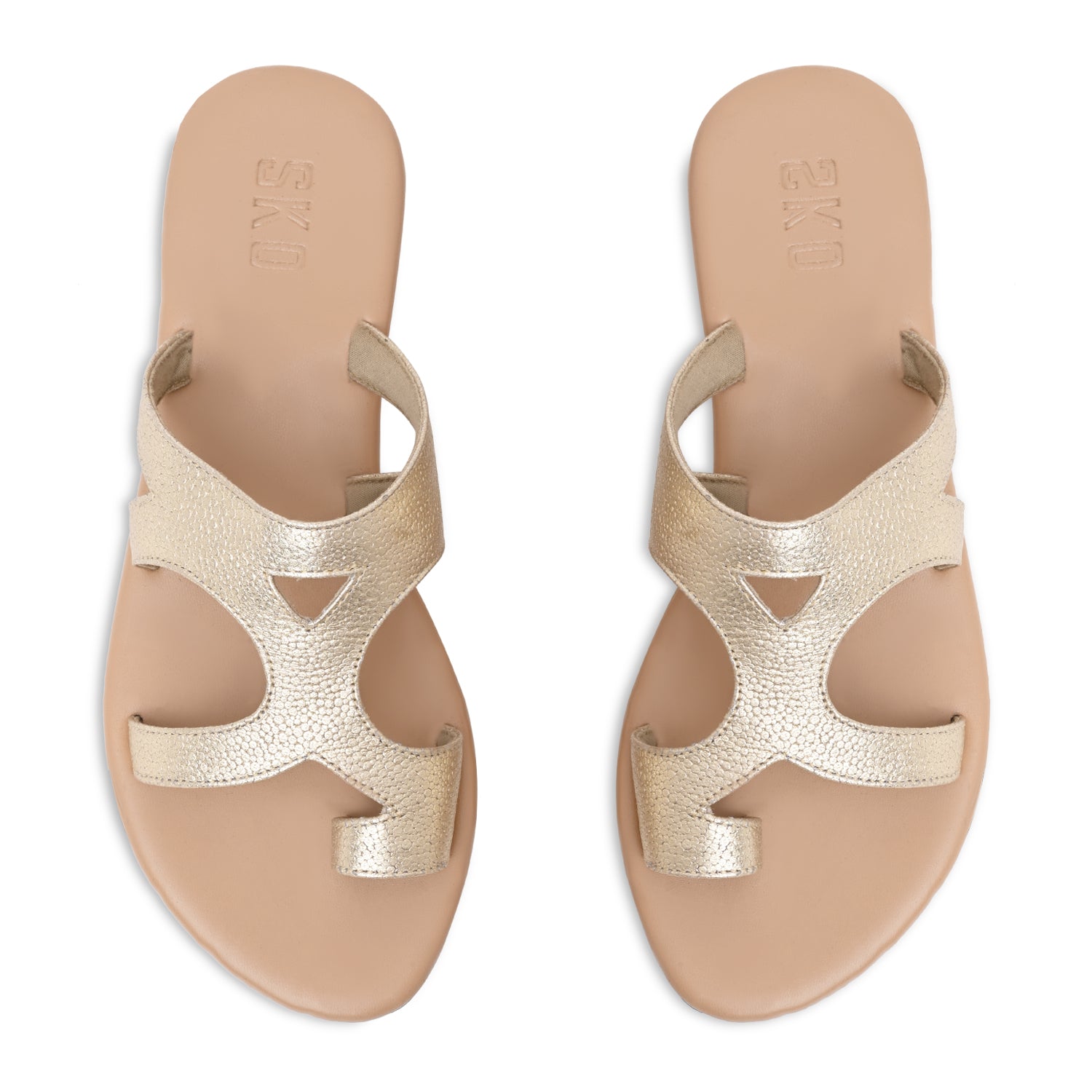 Catania in Gold Flats For Women