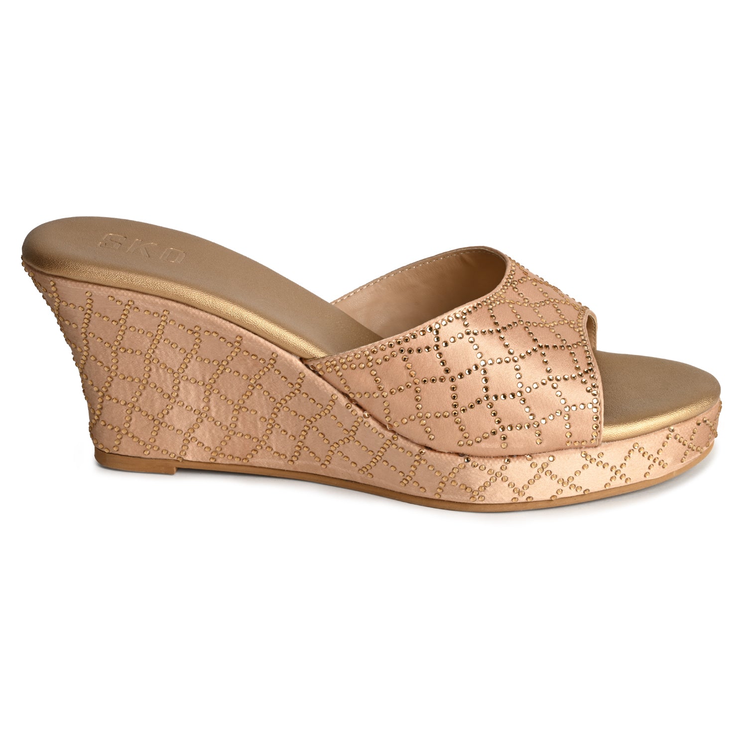 Orchid Gold Wedges For Women