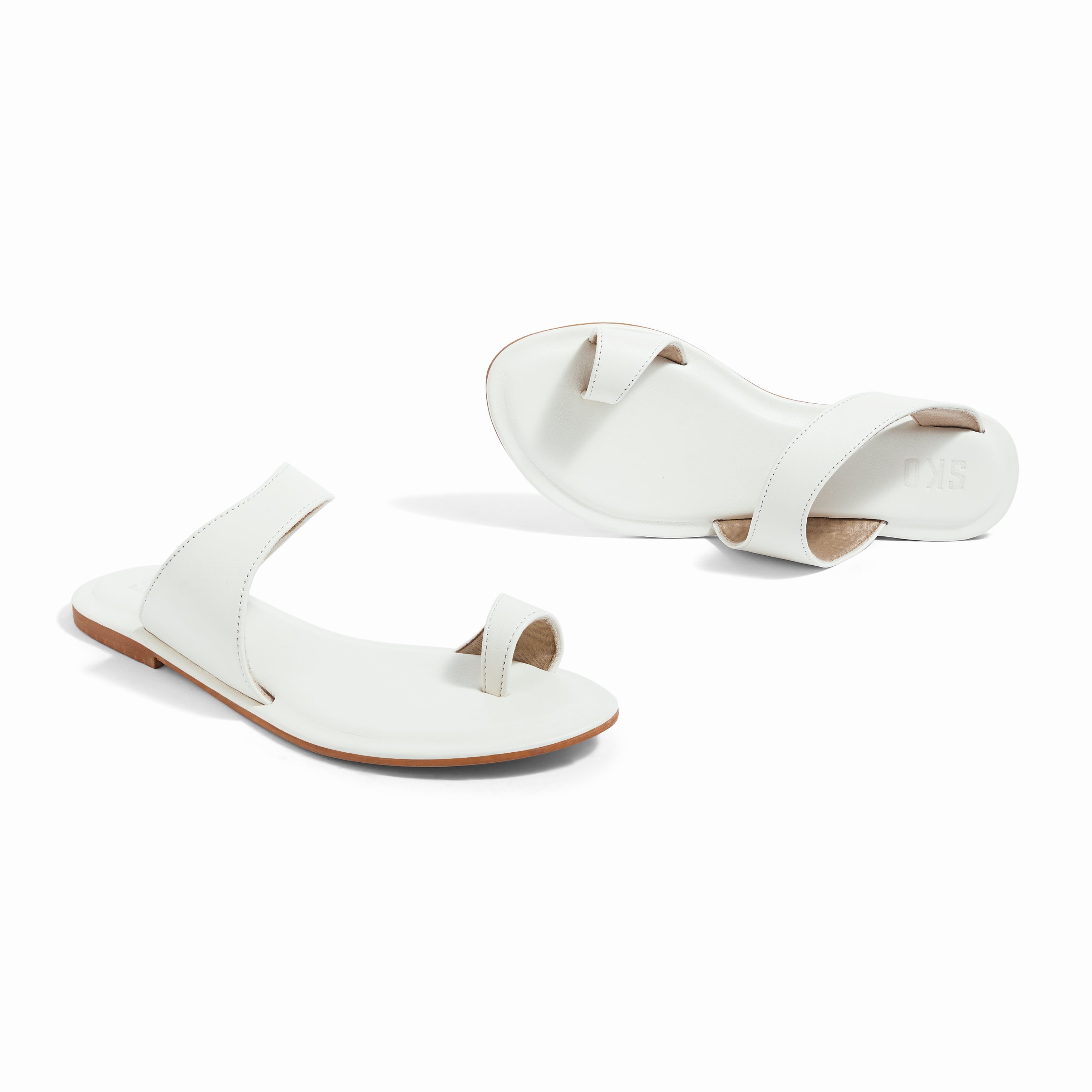 Pisa Ivory Flat Sandal
