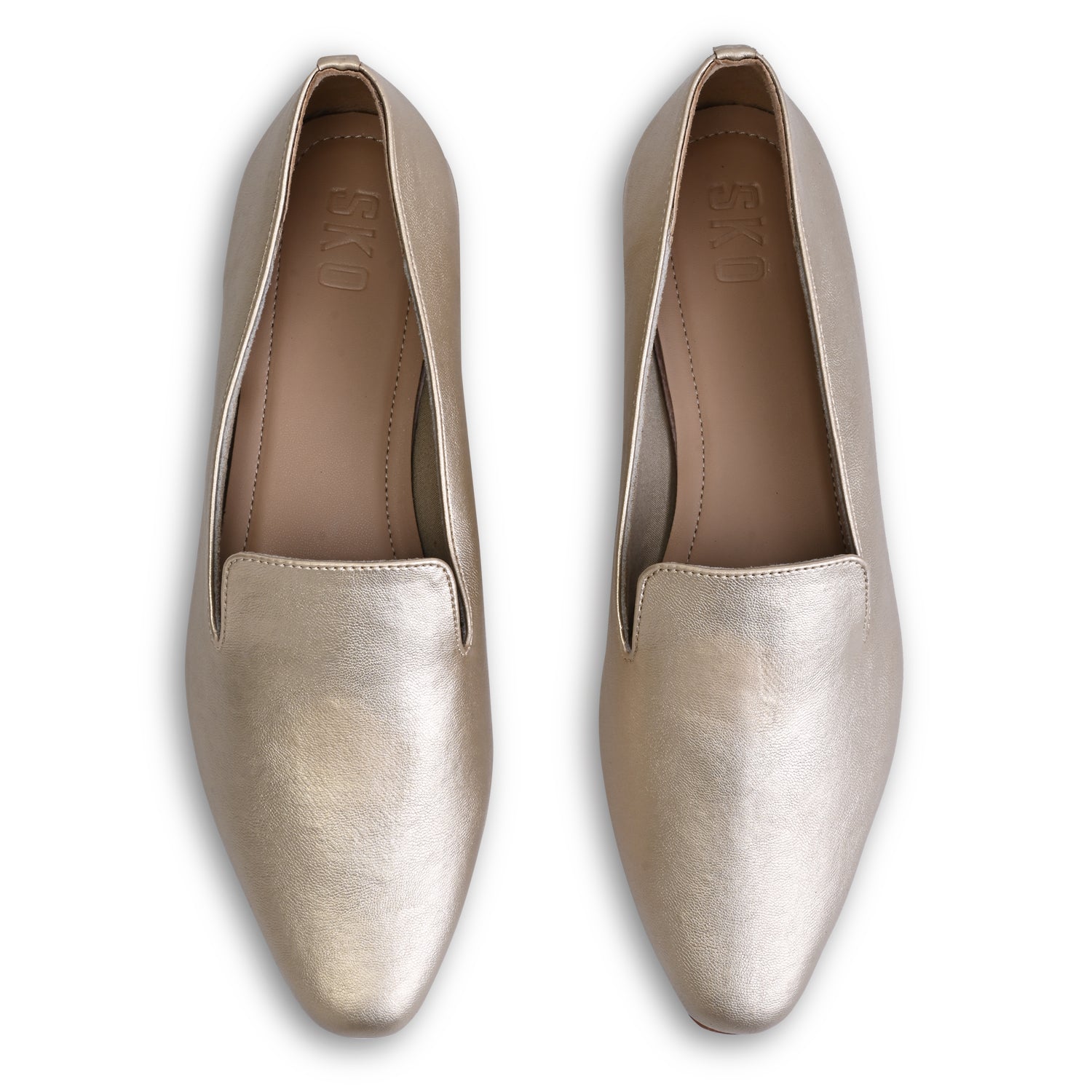 Hannah in Champagne Gold Loafers For Women