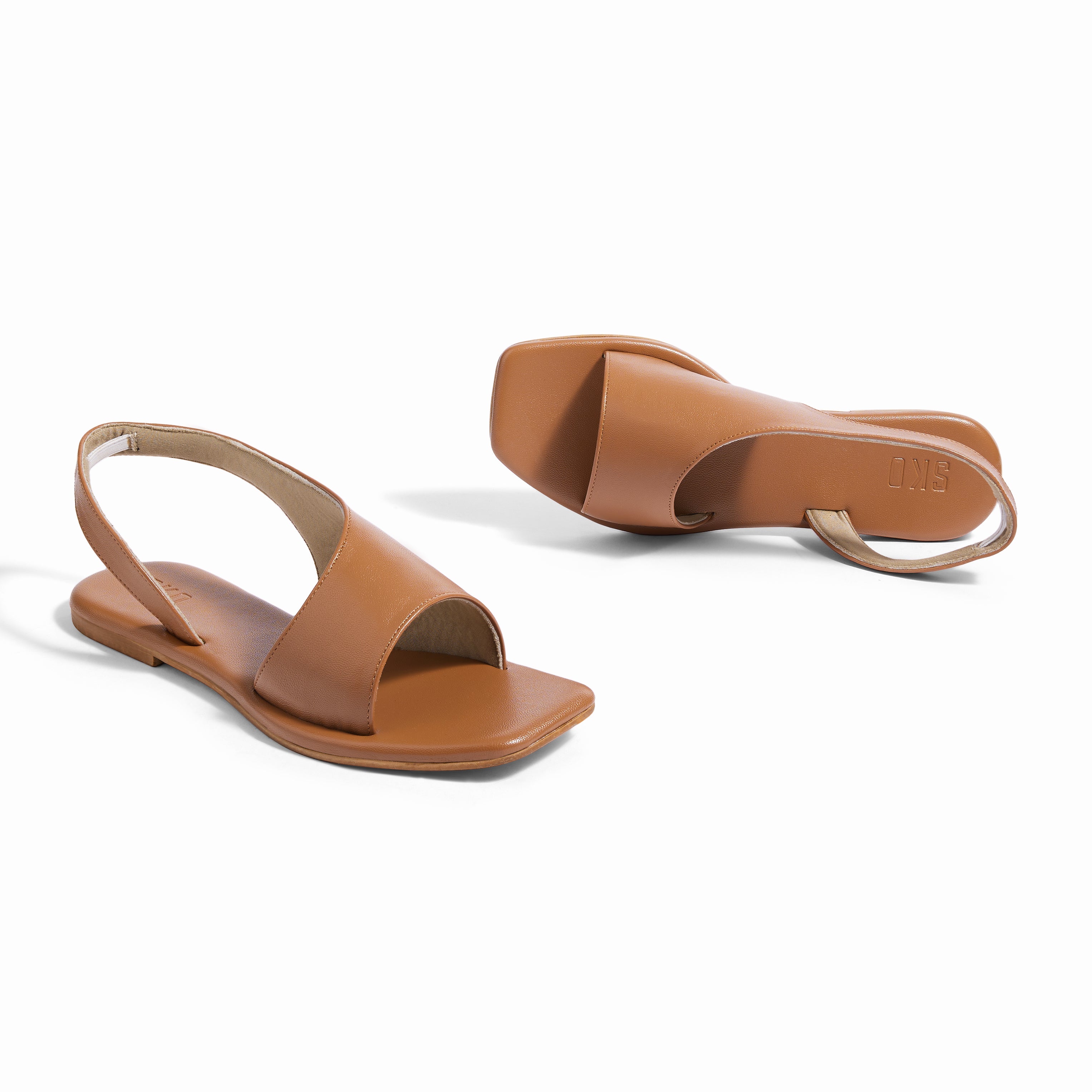 Turin Tan Flat Sandal