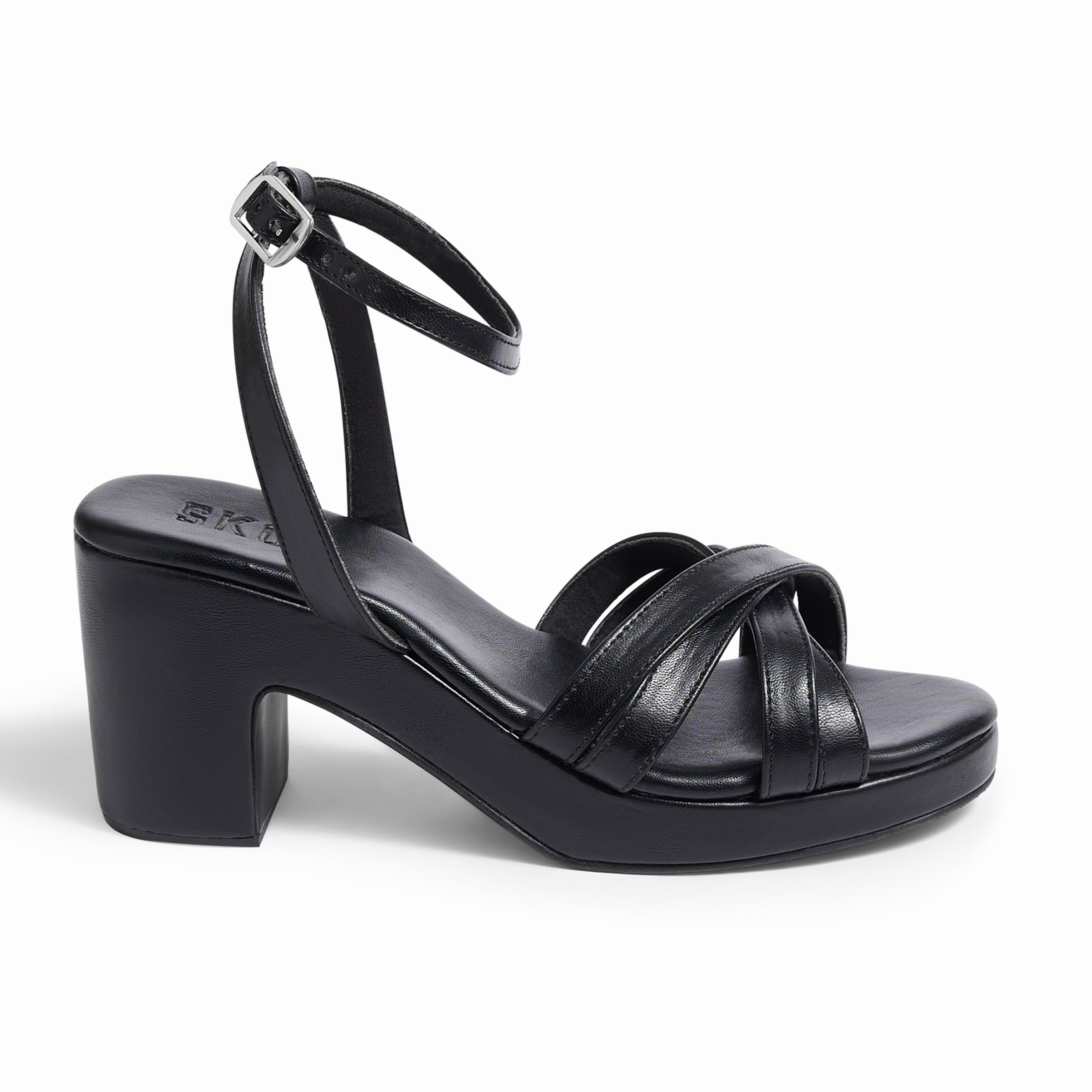Udine Black Platform Heels For Women