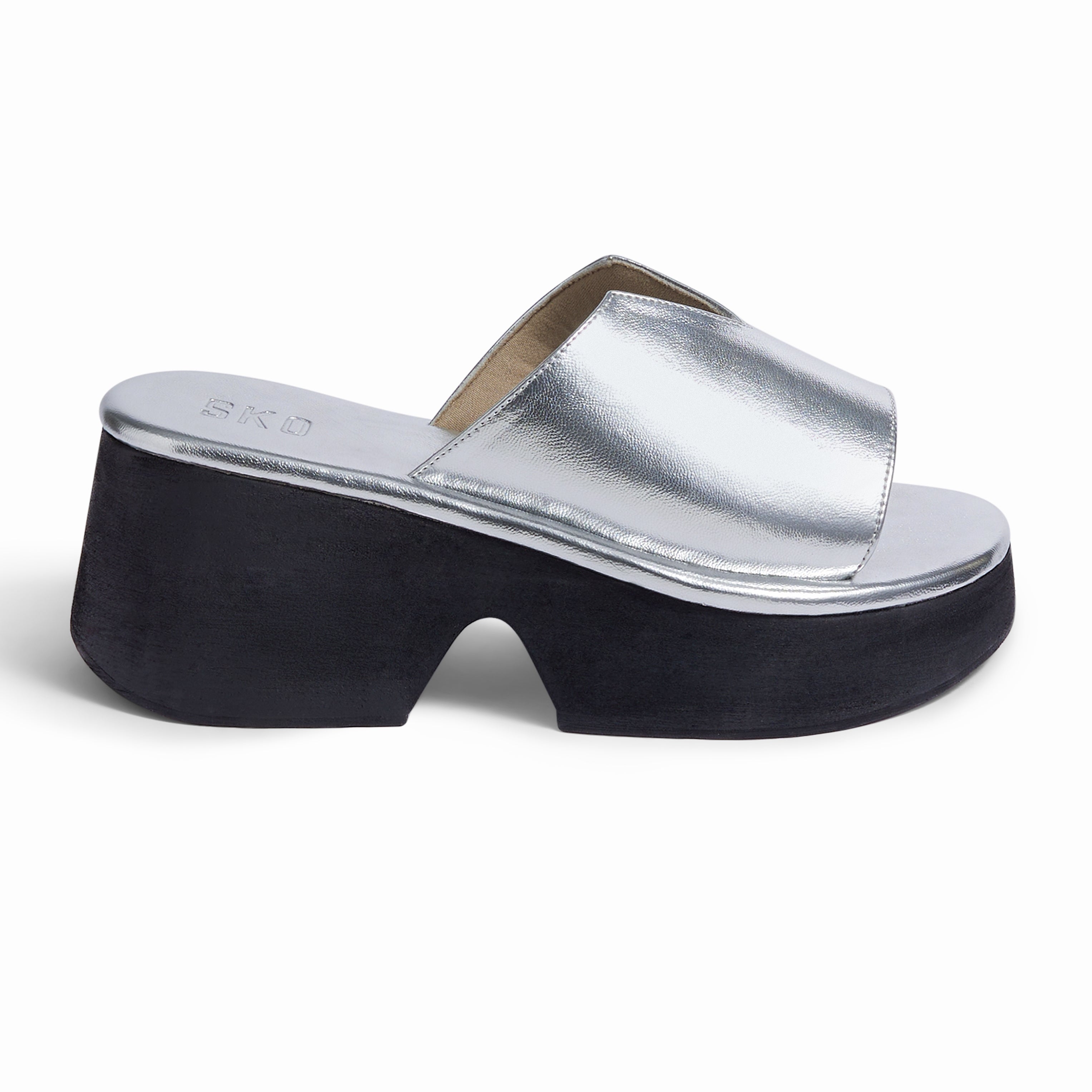 Modena Silver Platform Sandal