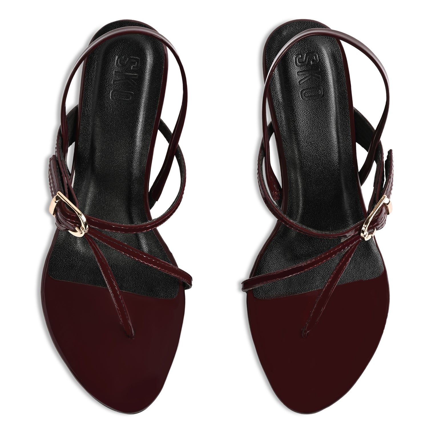 Isa in Maroon Patent Heels for Women