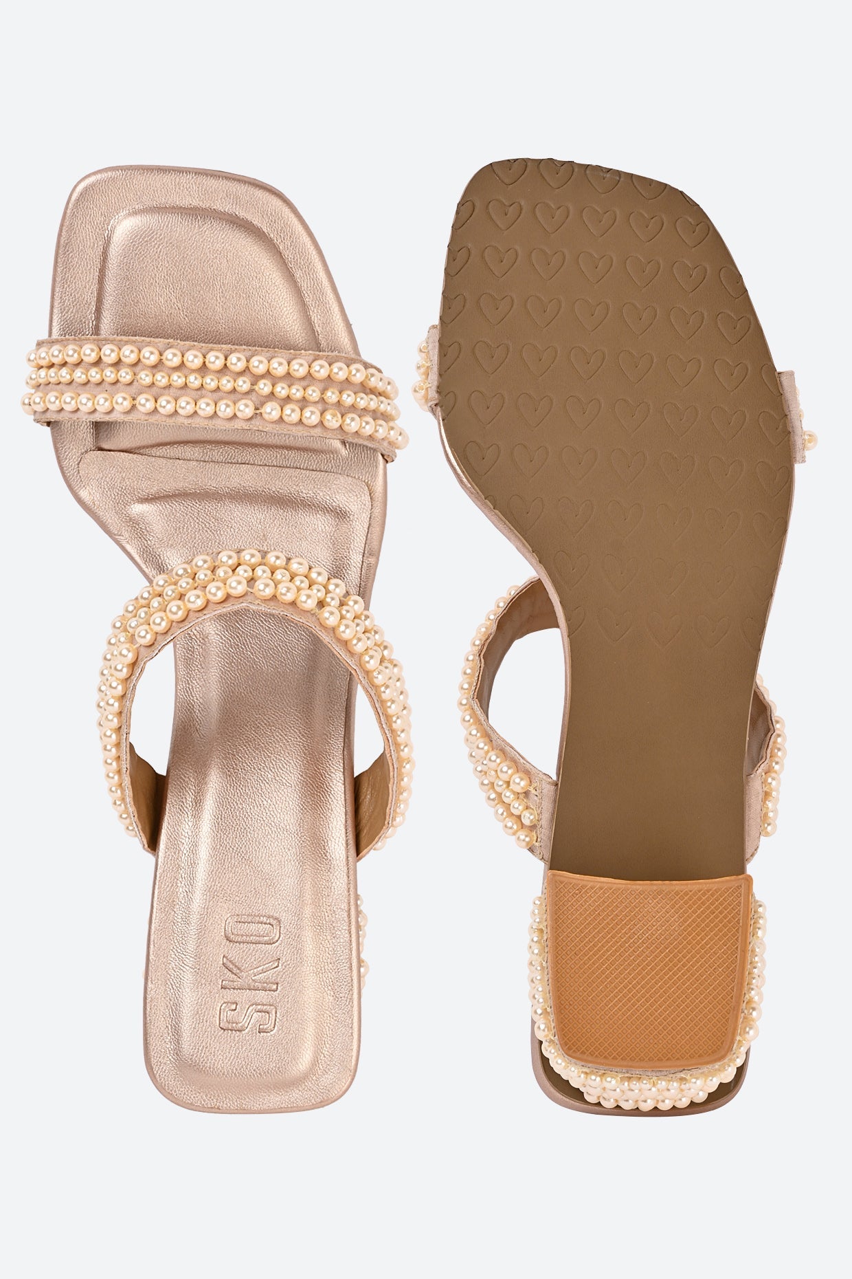 Perla Heels in Rose Gold