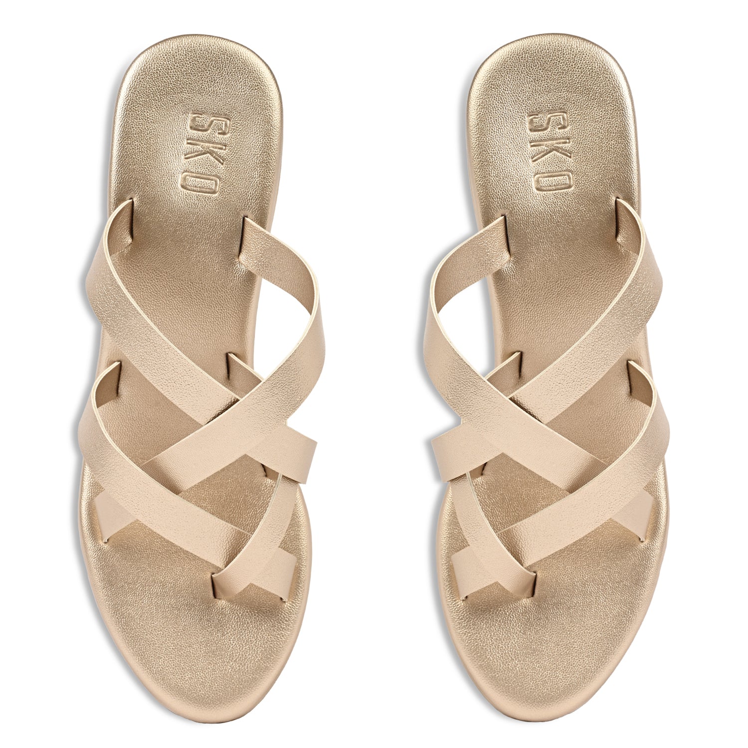 Salvadore Champagne Gold Platforms For Women