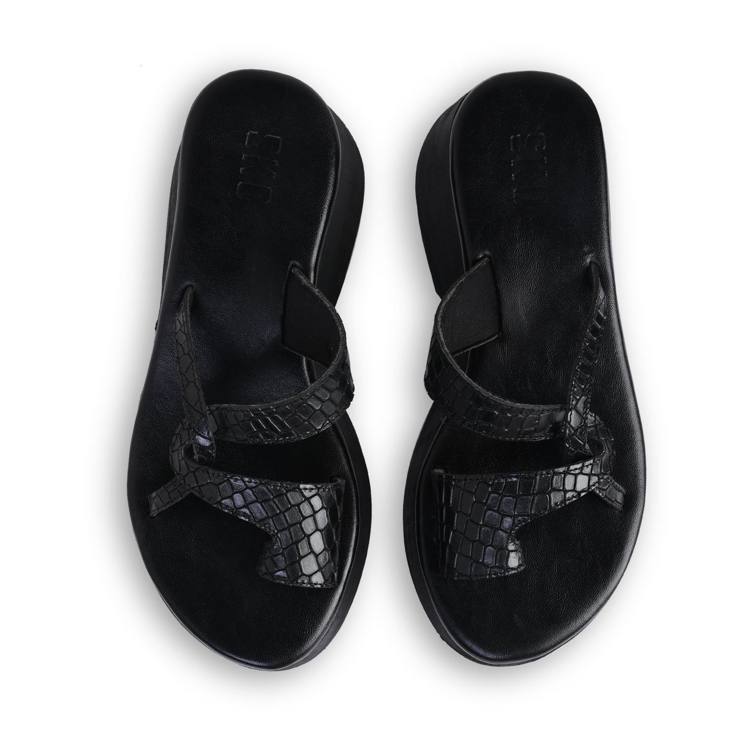 Bolzano Black Platform Sandals For Women