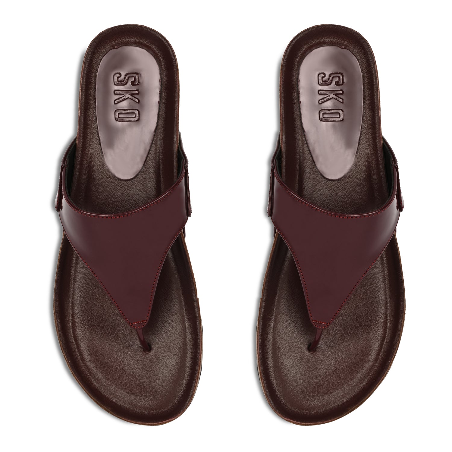 MarbellaX Cork Wedges in Maroon for Women