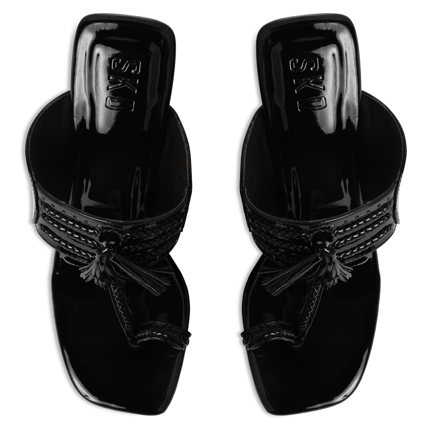 Kolhapuri in Fondi Black for Women