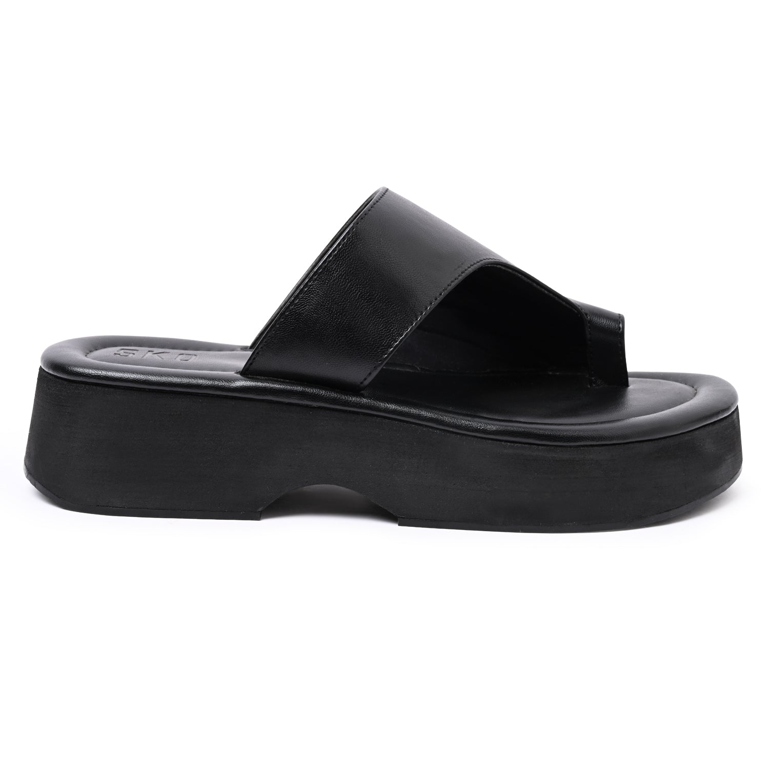 AmalfiX Black Platform Sandals For Women