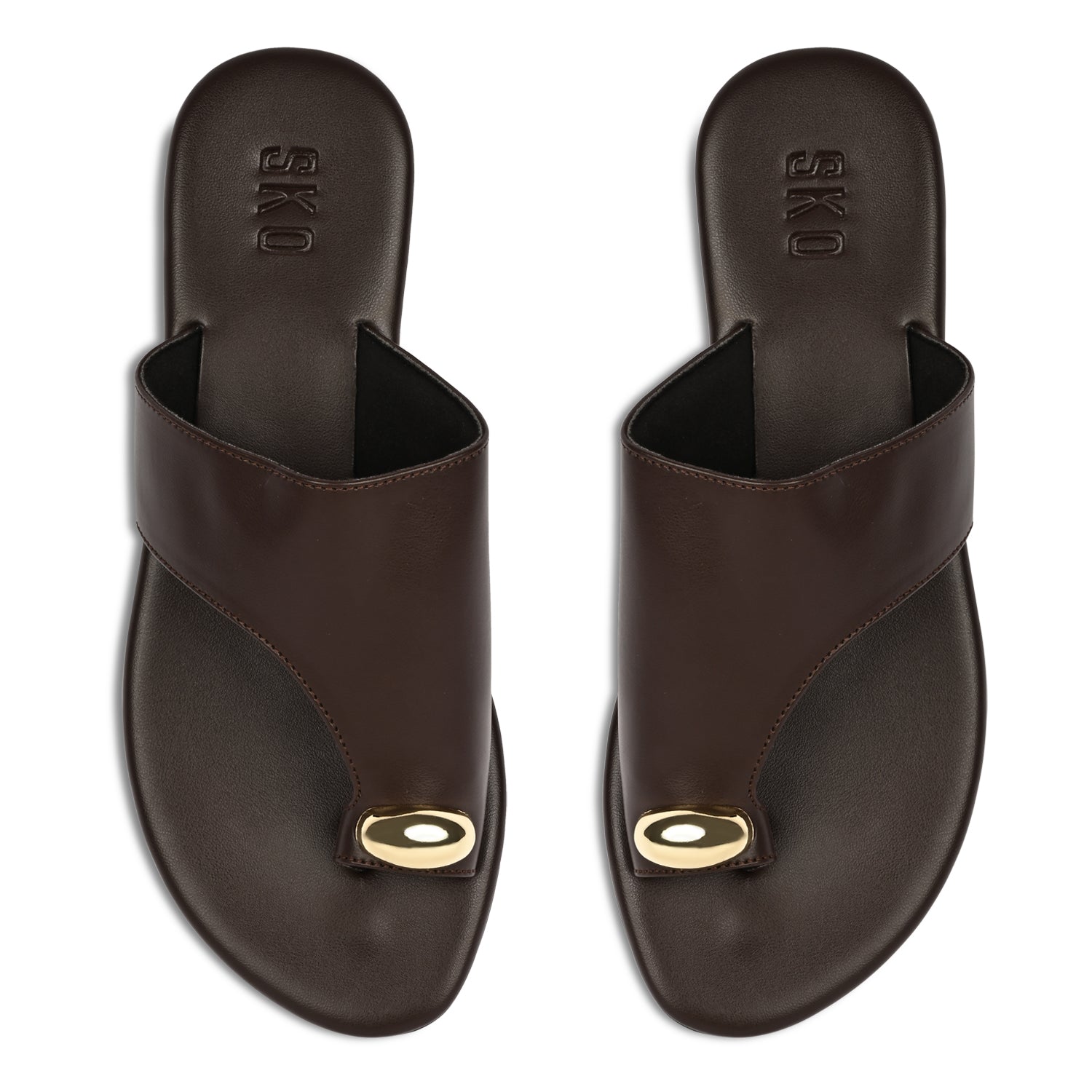 AmalfiO Brown Flat Sandals For Women