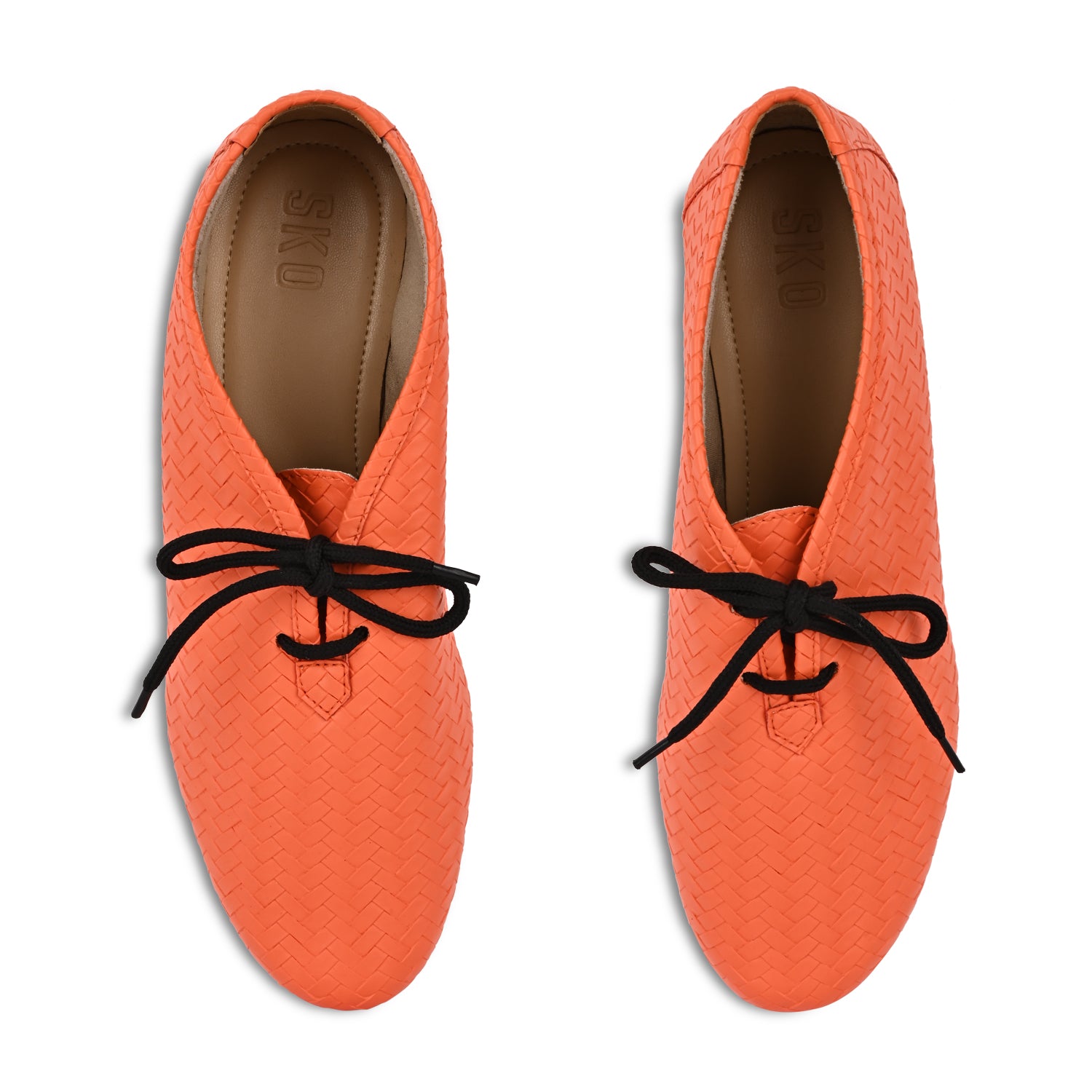 Freya in Orange Derby Shoes
