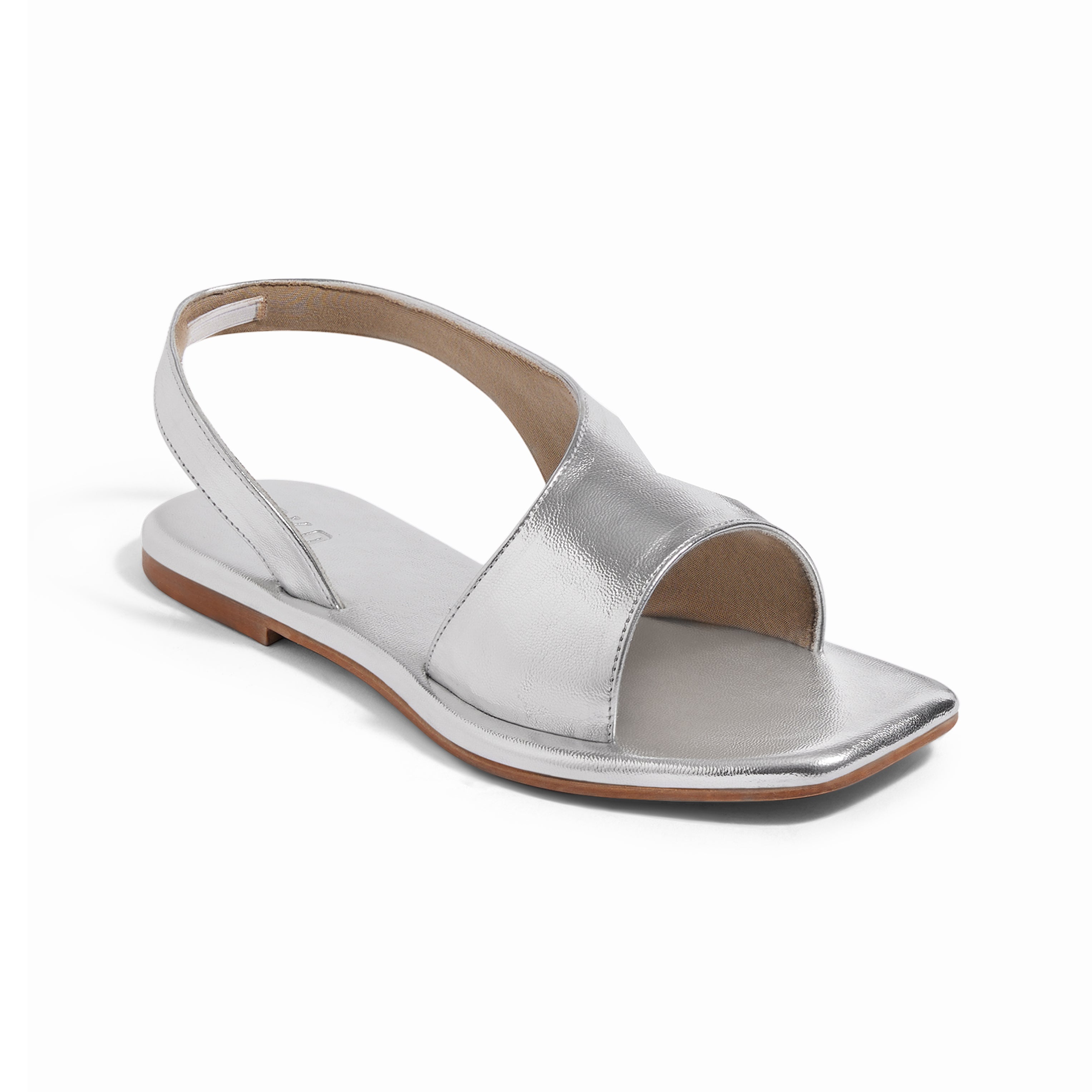 Turin Silver Flat Sandal