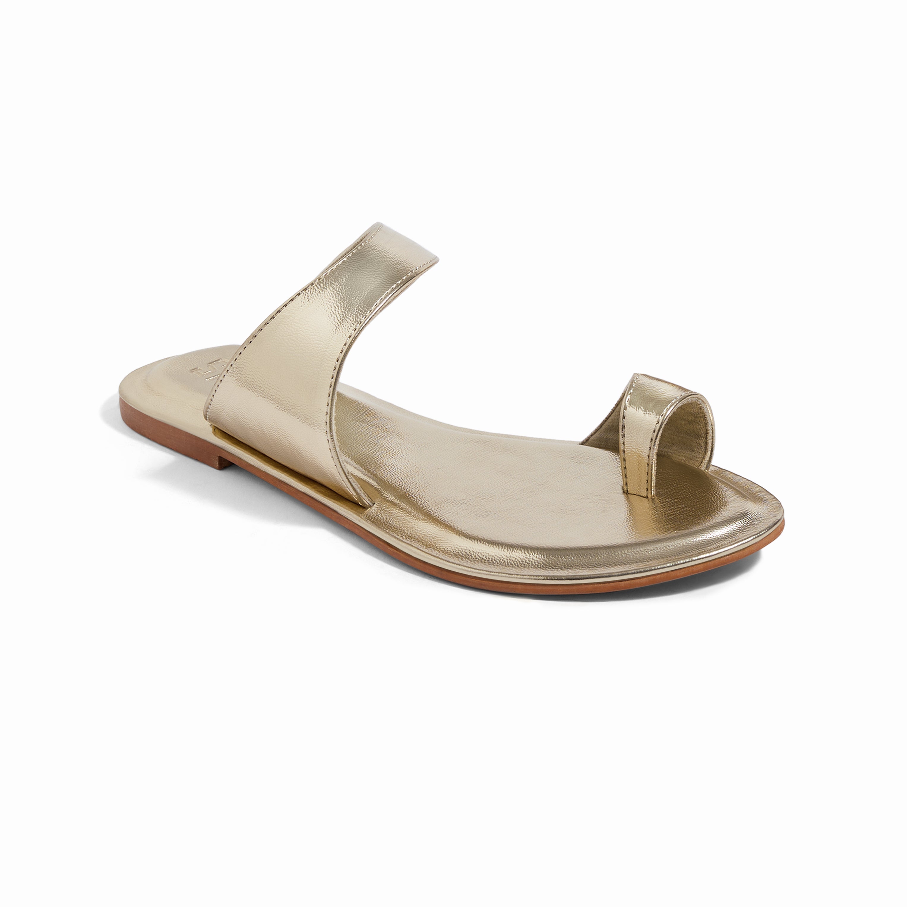 Pisa Gold Flat Sandal