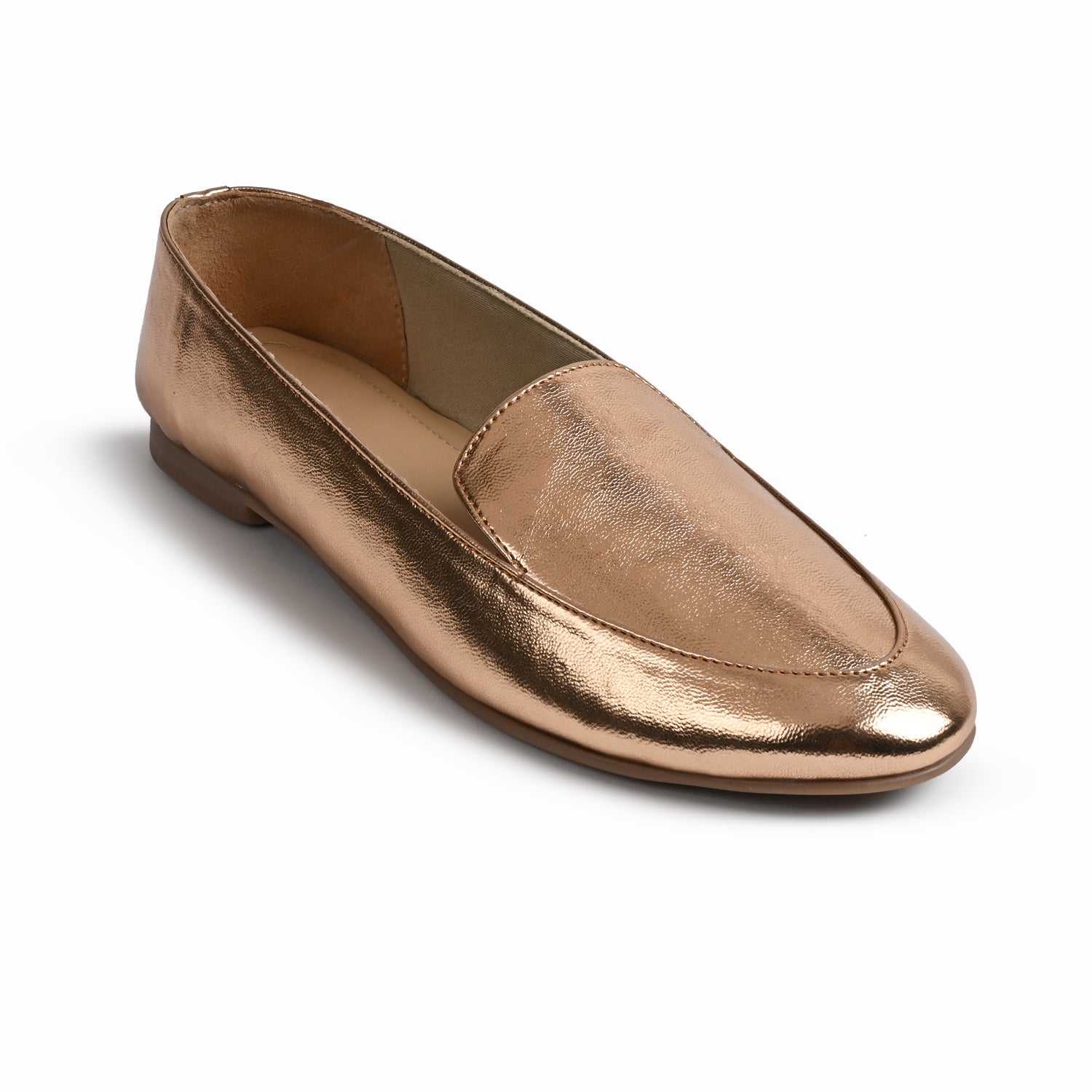 Olivia Rose Gold Loafers For Women