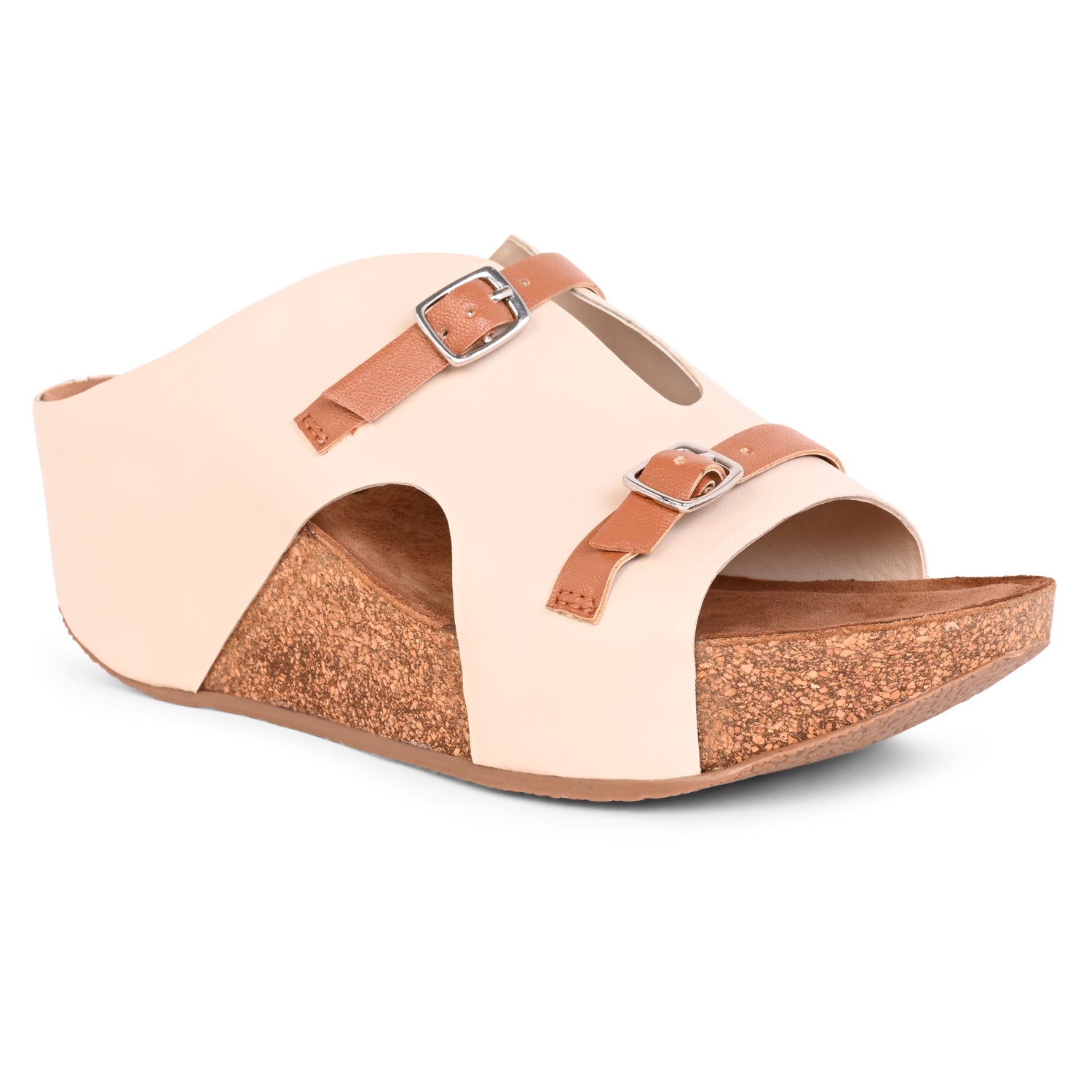 Seville Cork Wedges in Ivory for Women