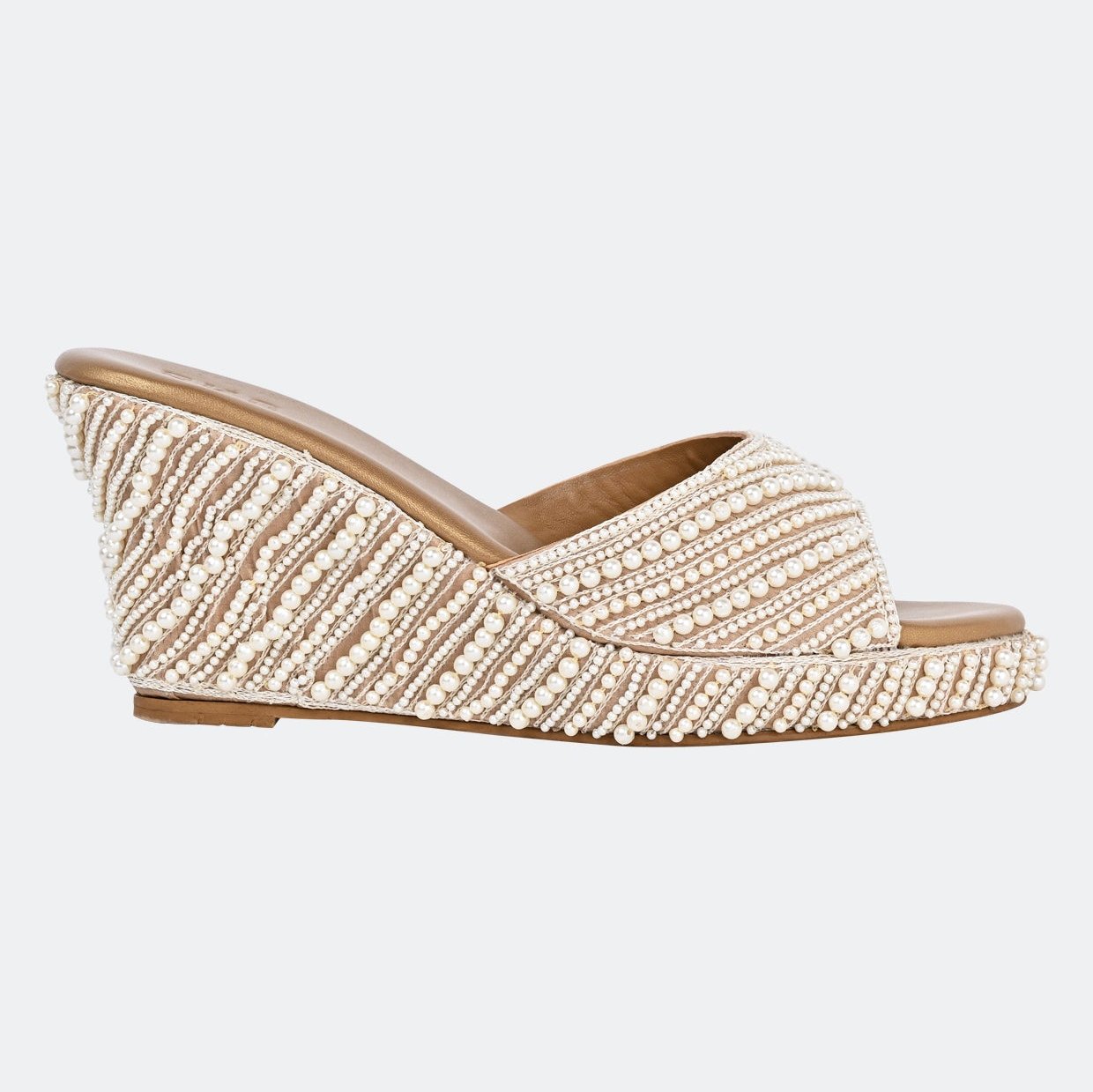 Merjen Gold Wedges For Women