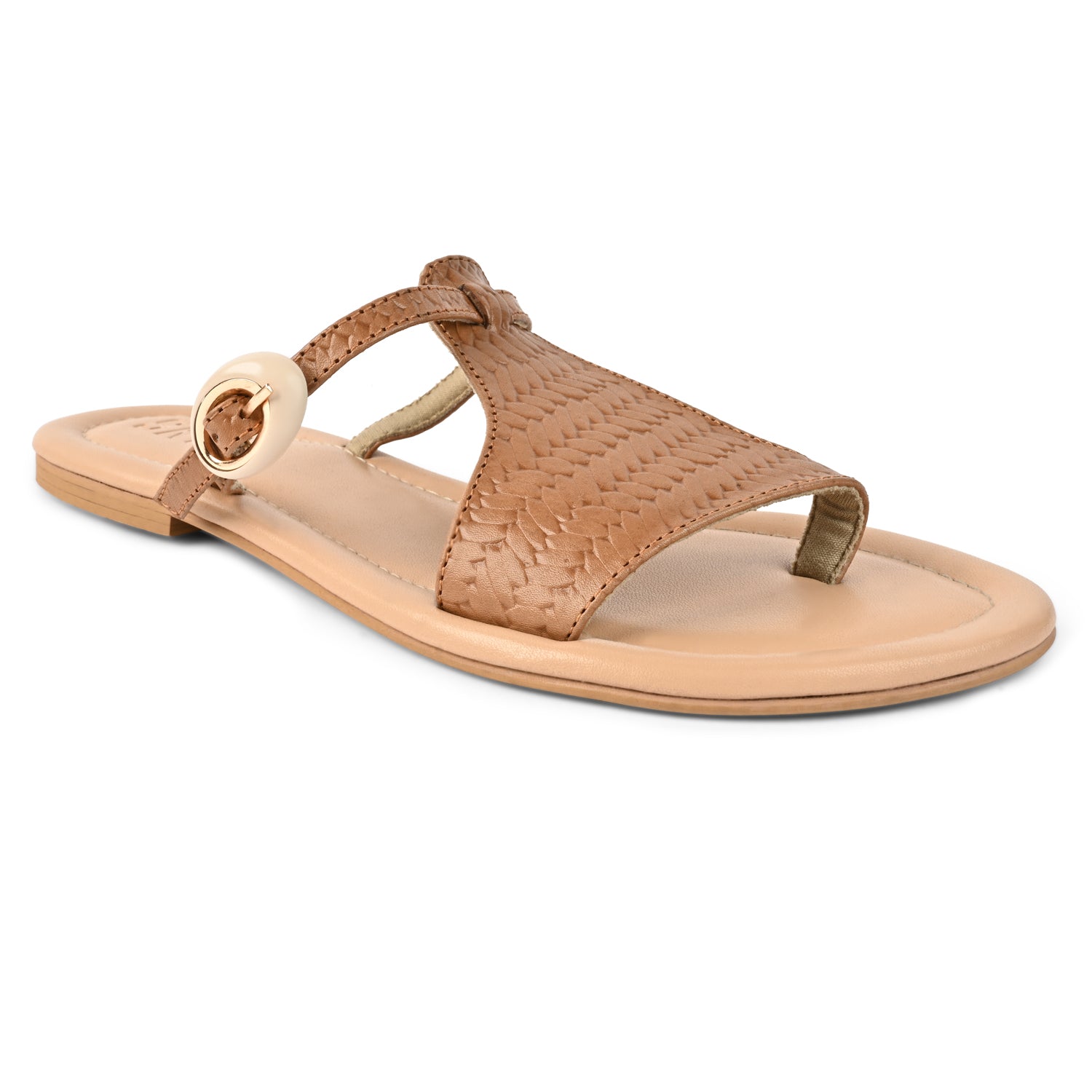 Larissa Tan Flat Sandals For Women