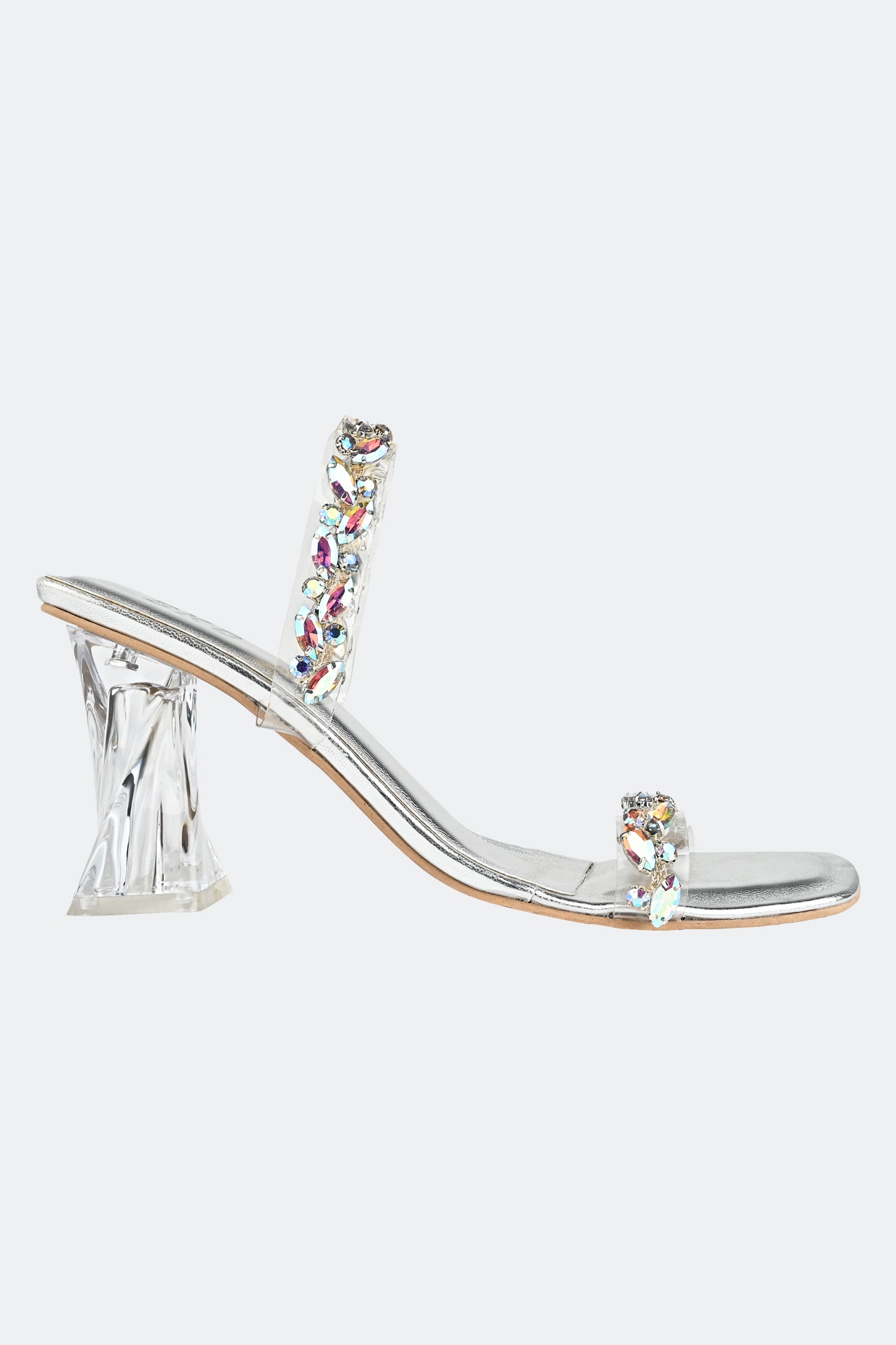 Quartz Silver Heels For Women