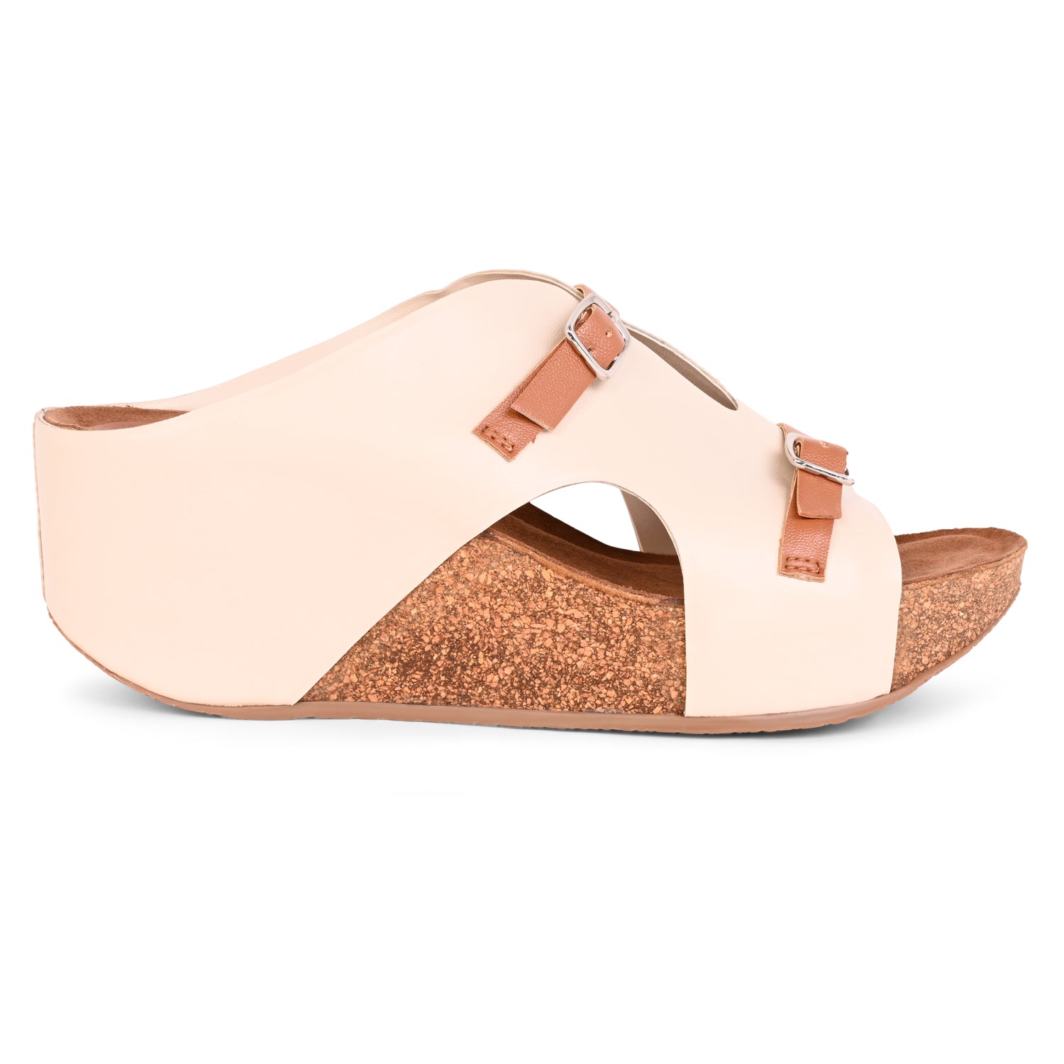 Seville Cork Wedges in Silver for Women