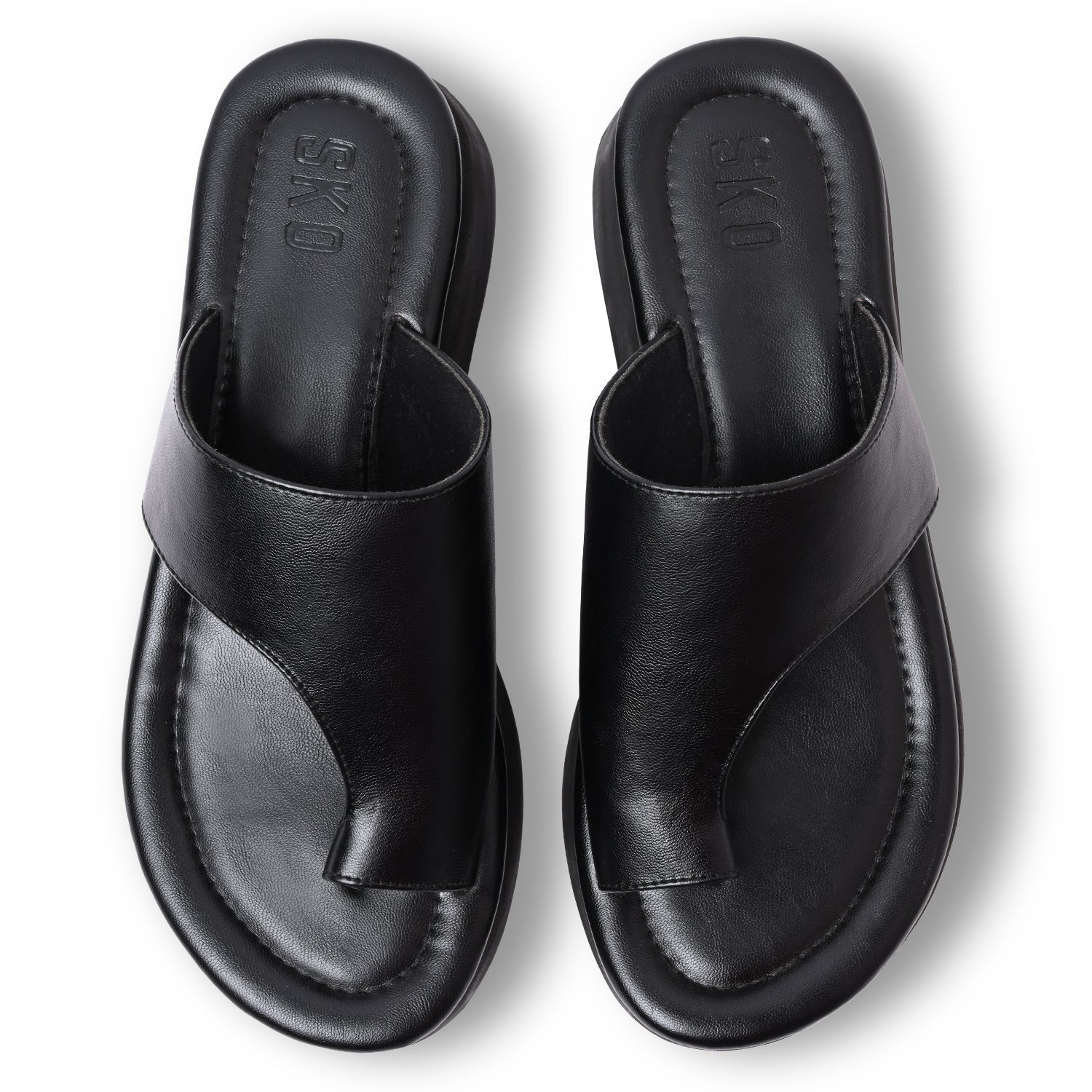 AmalfiX Black Platform Sandals For Women