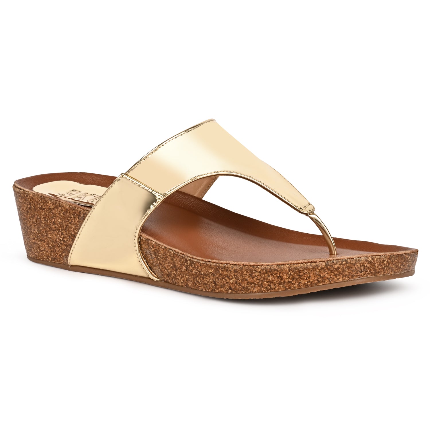 MarbellaX Cork Wedges in Gold for Women