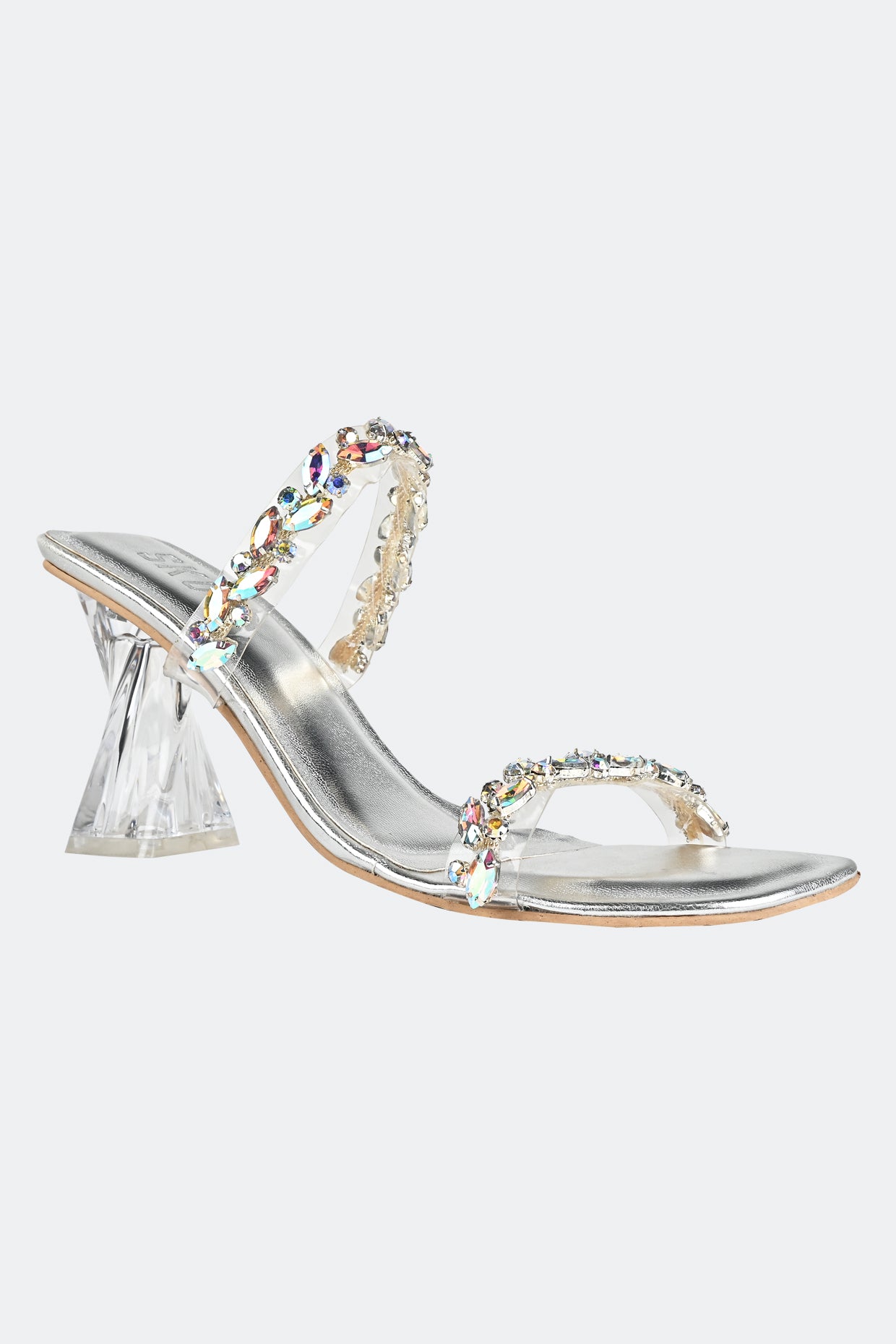 Quartz Silver Heels For Women