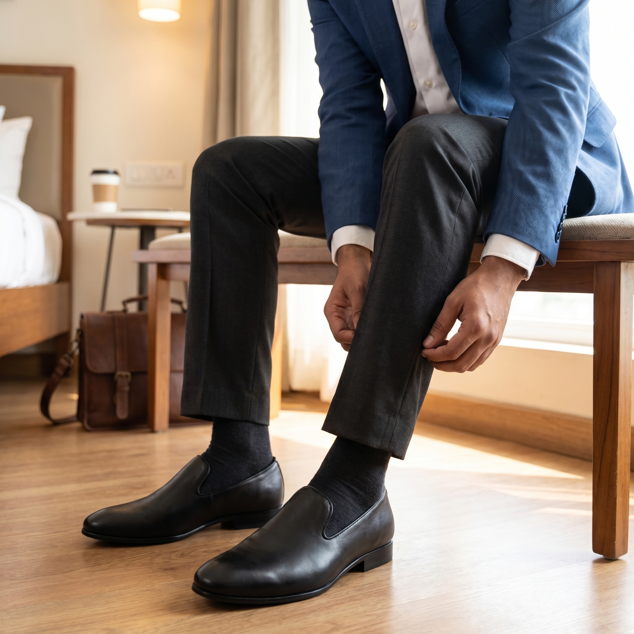 Alfie Black Loafers For Men