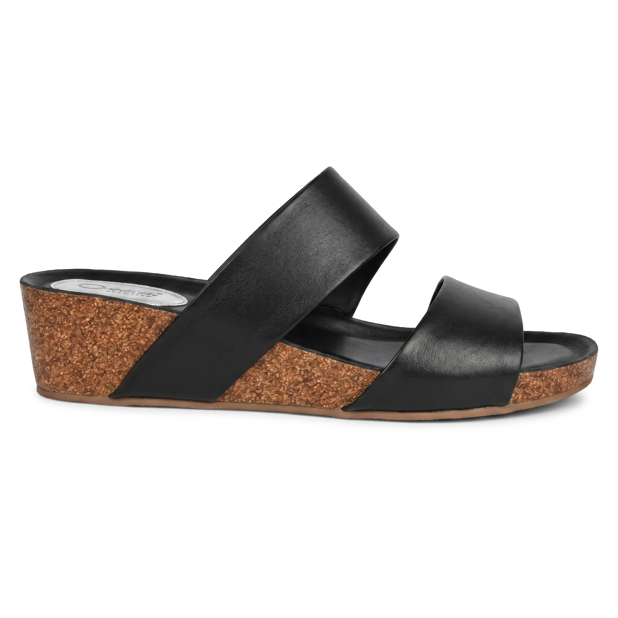 Alicante Cork Wedges in Black for Women