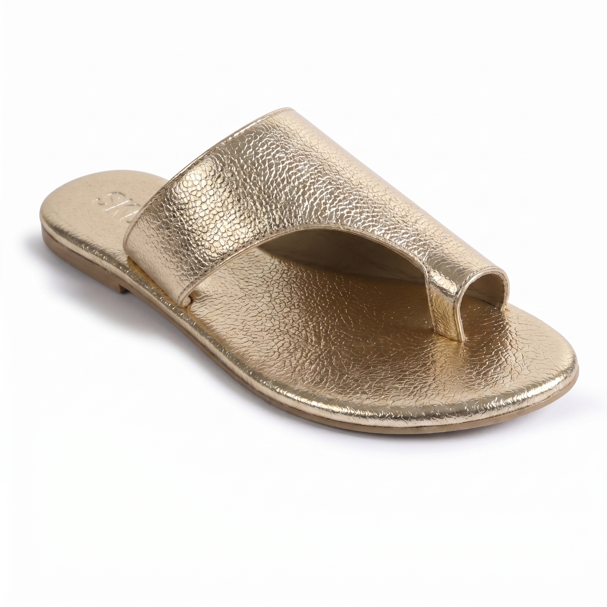 Amalfi Flat Sandals in Gold