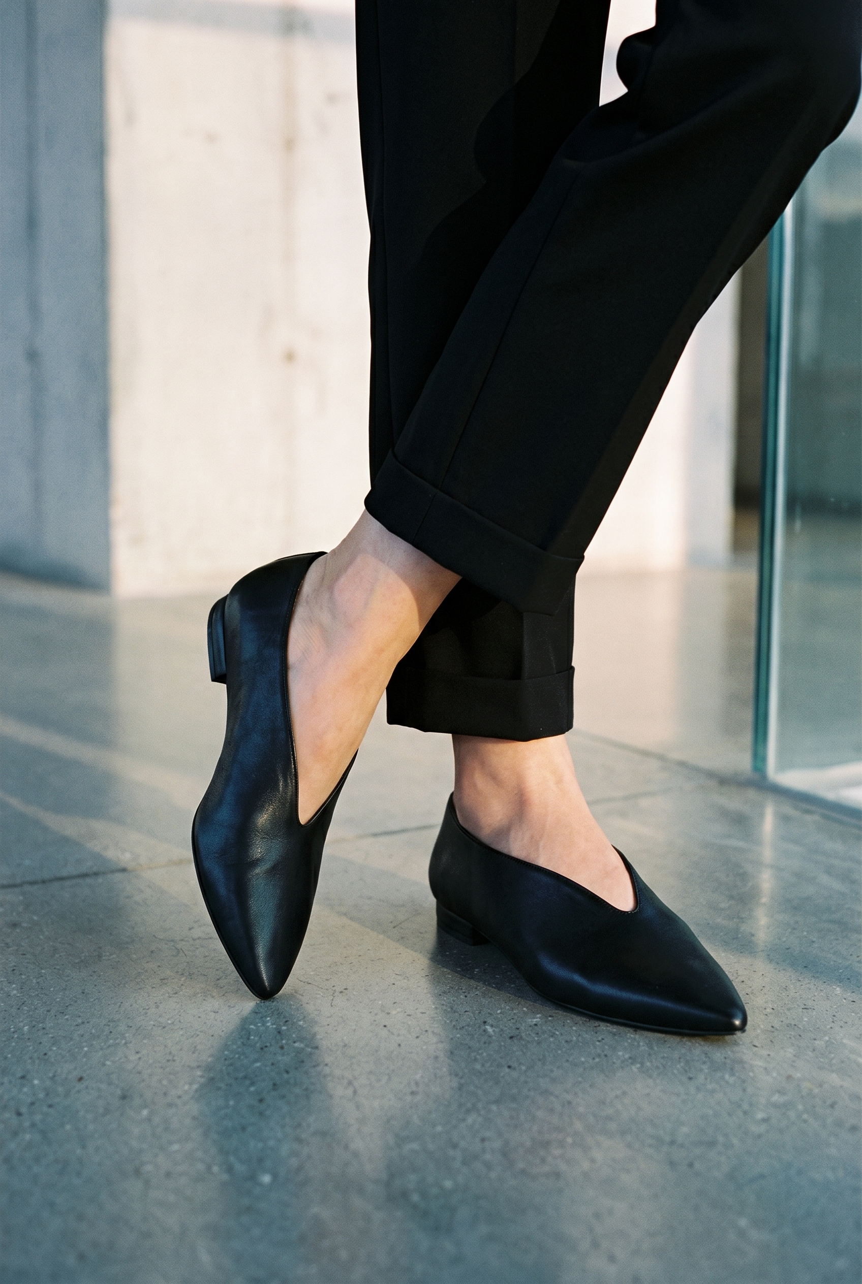 Ashley Black Loafers For Women