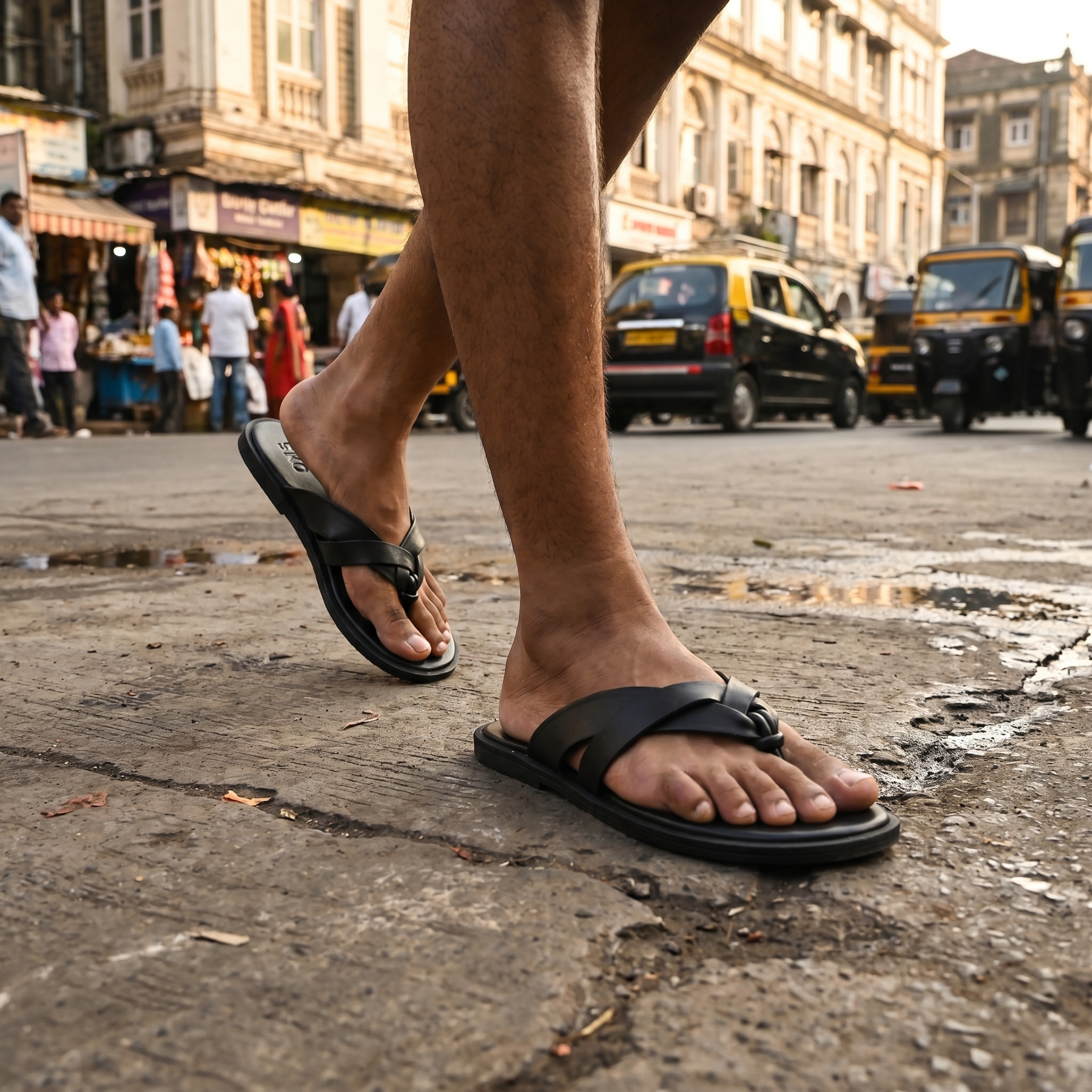 Bologna Black Slippers For Men