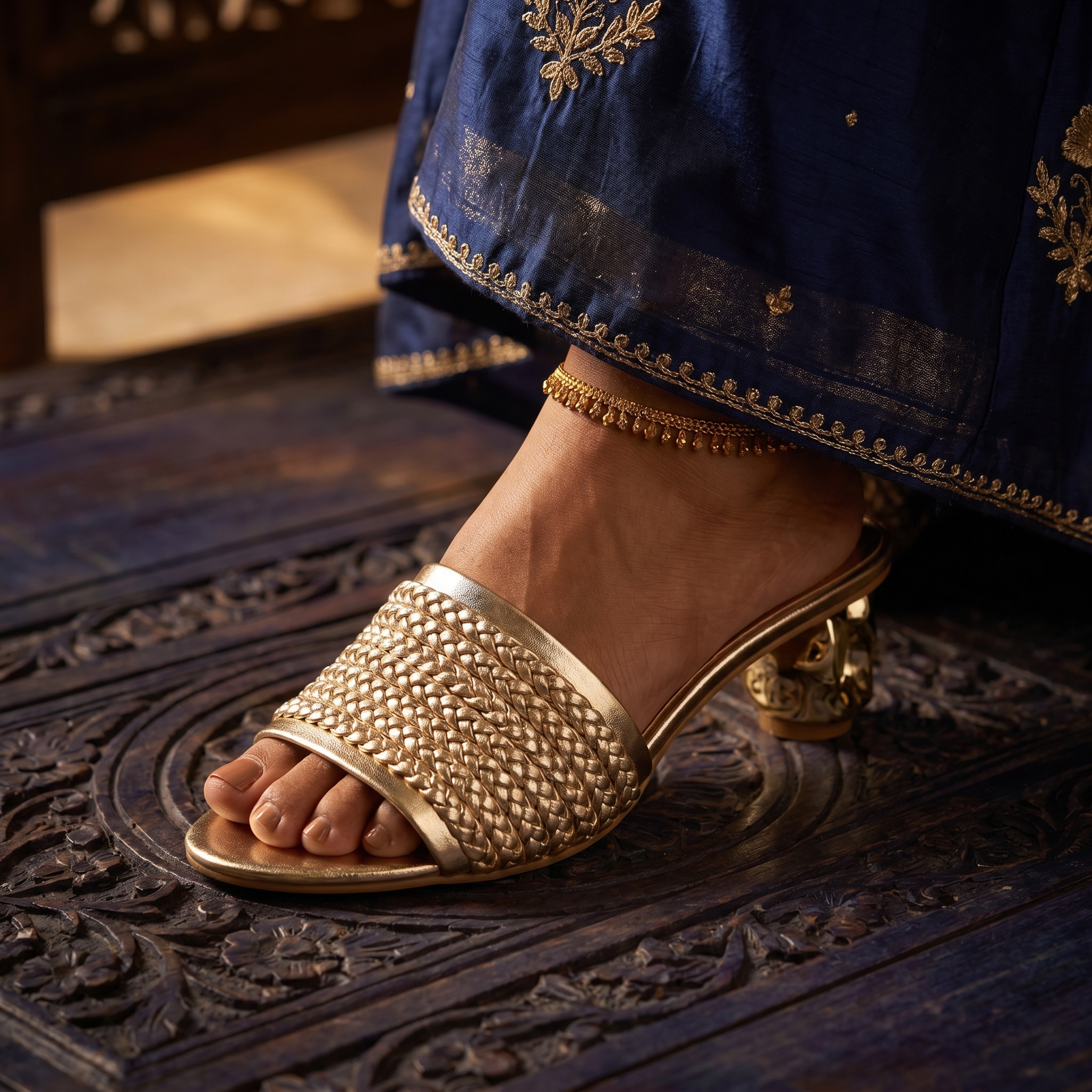 Camilla Gold Heels For Women