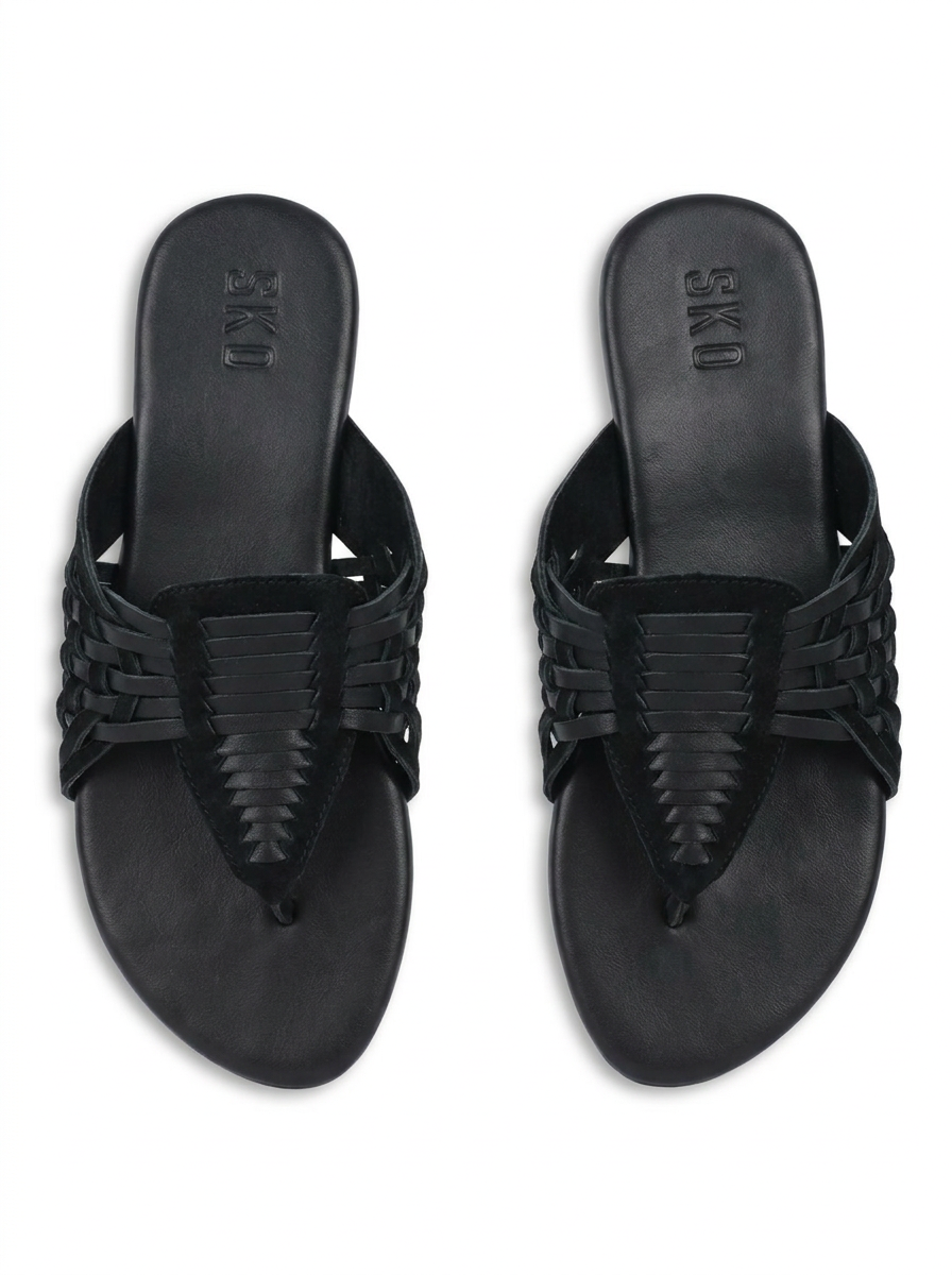 Cordoba Black Woven Flats